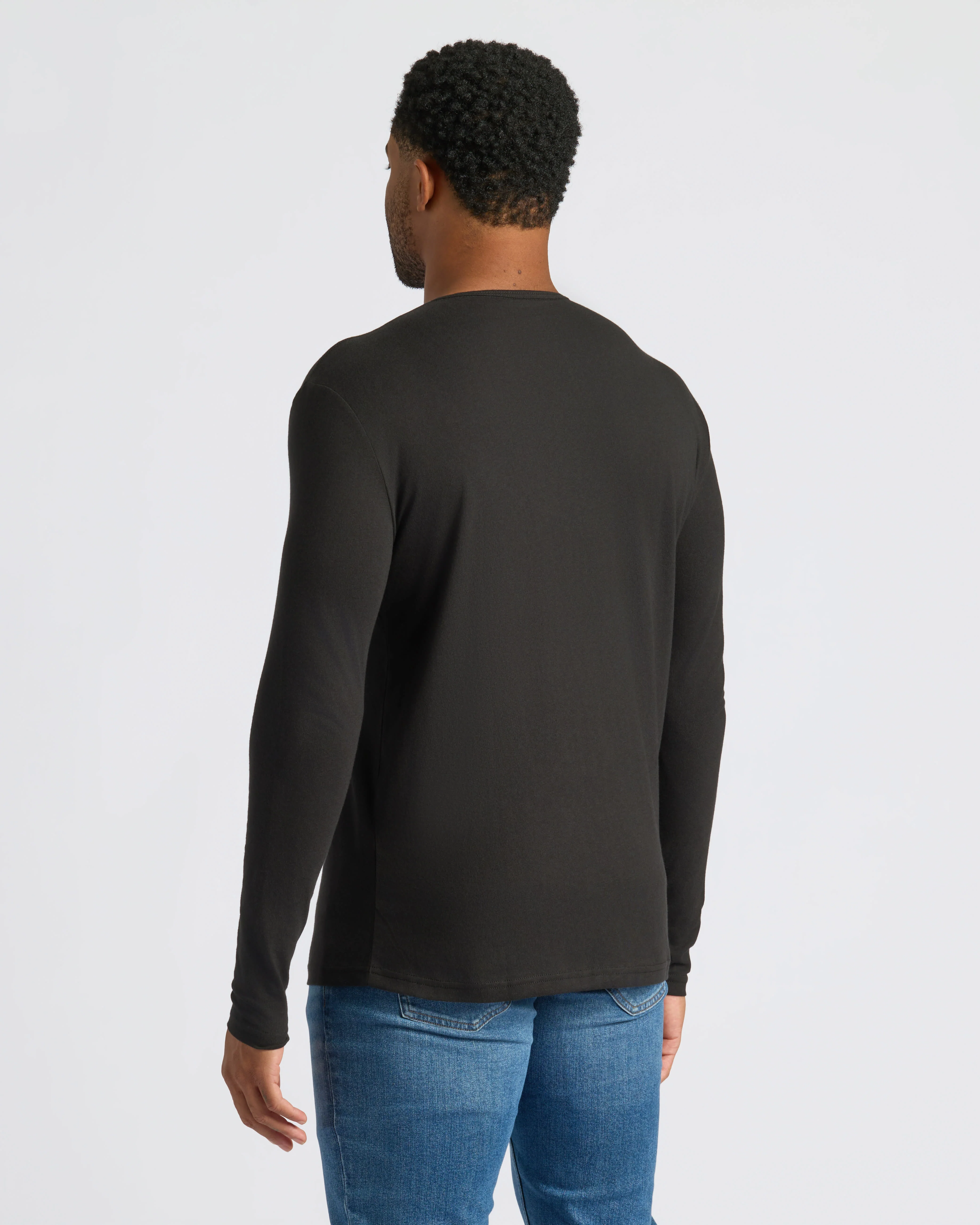 Black Long Sleeve Henley - Image 4
