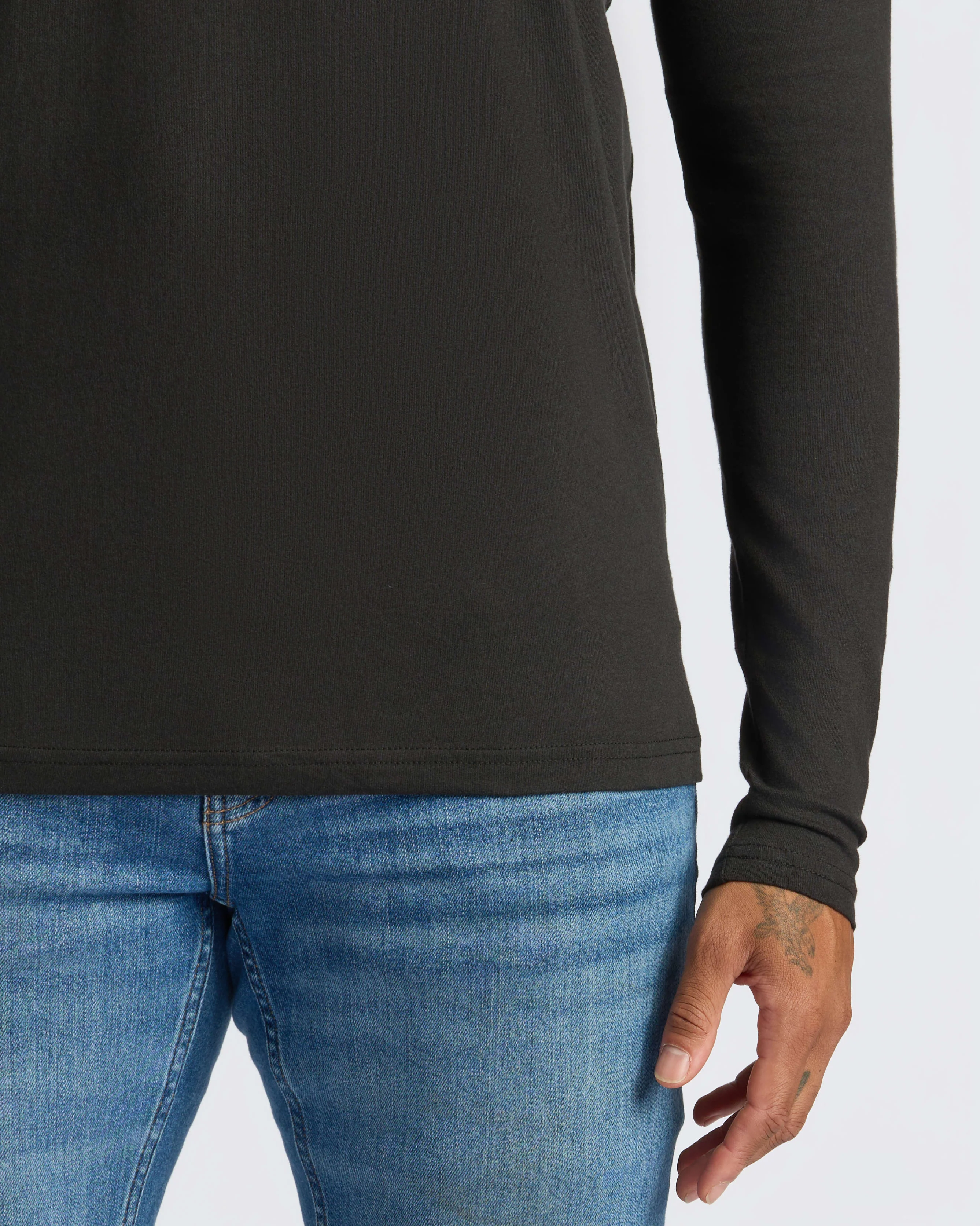 Black Long Sleeve Henley - Image 7