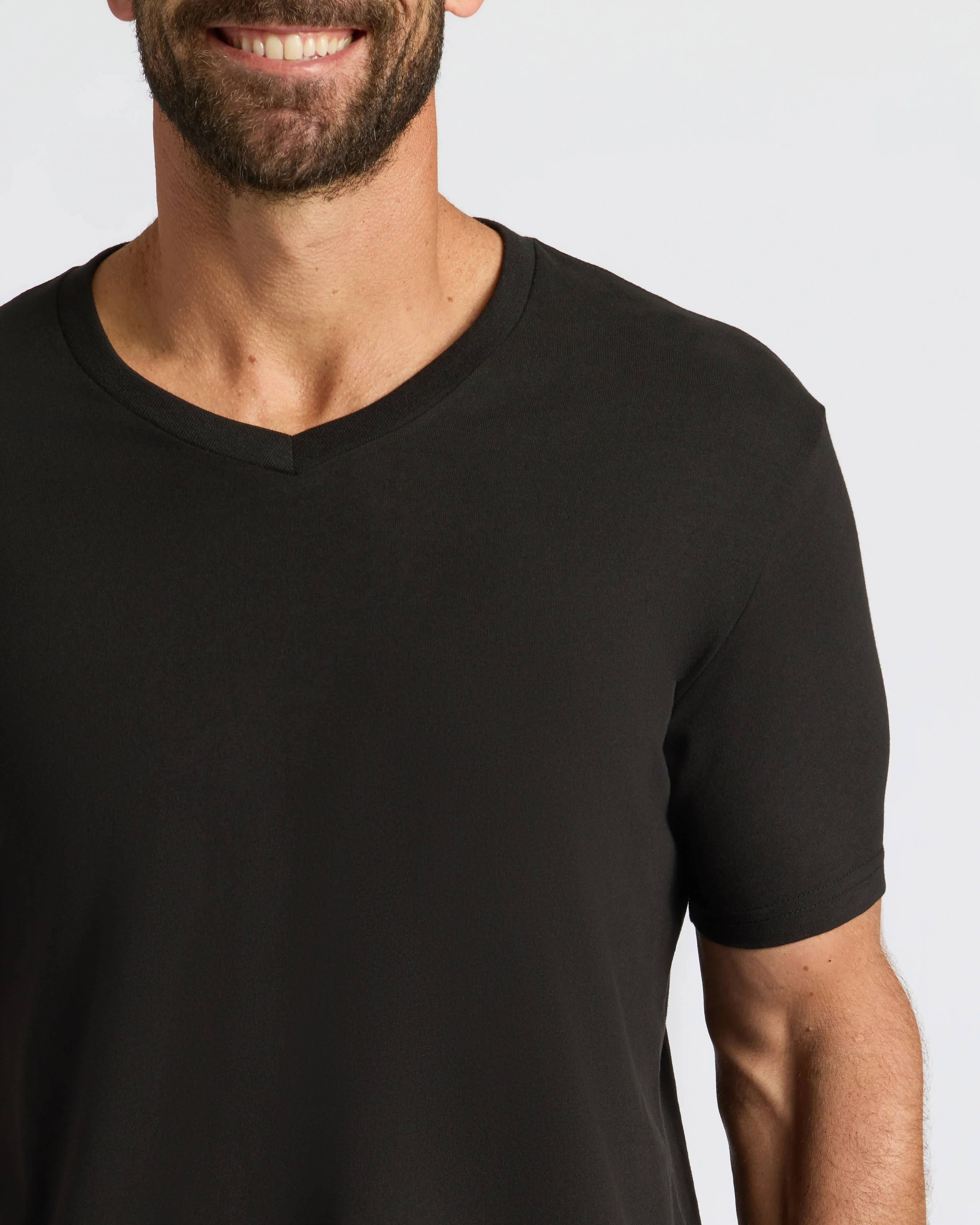 Black V Neck Tee - Image 5
