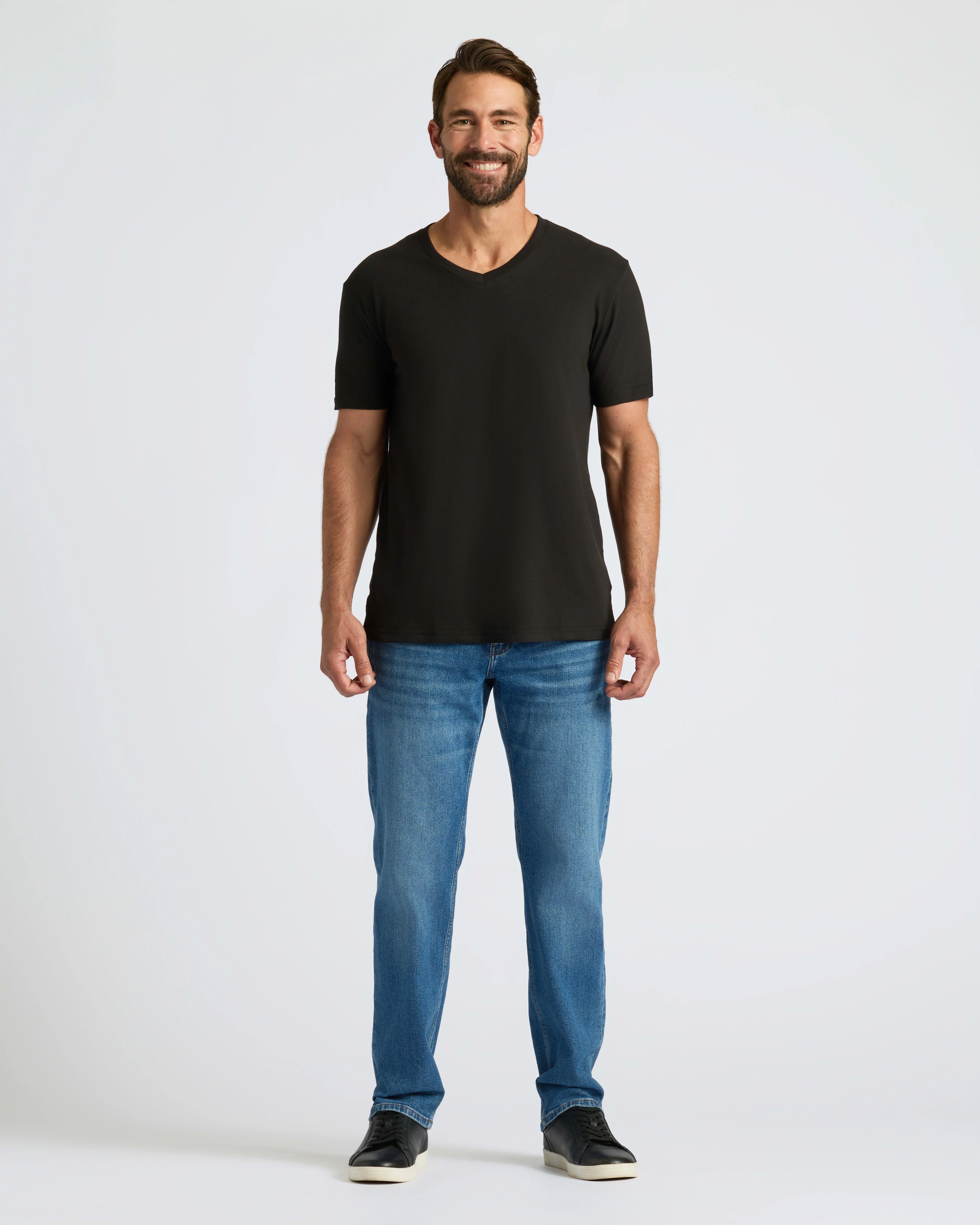 Black V Neck Tee - Image 3