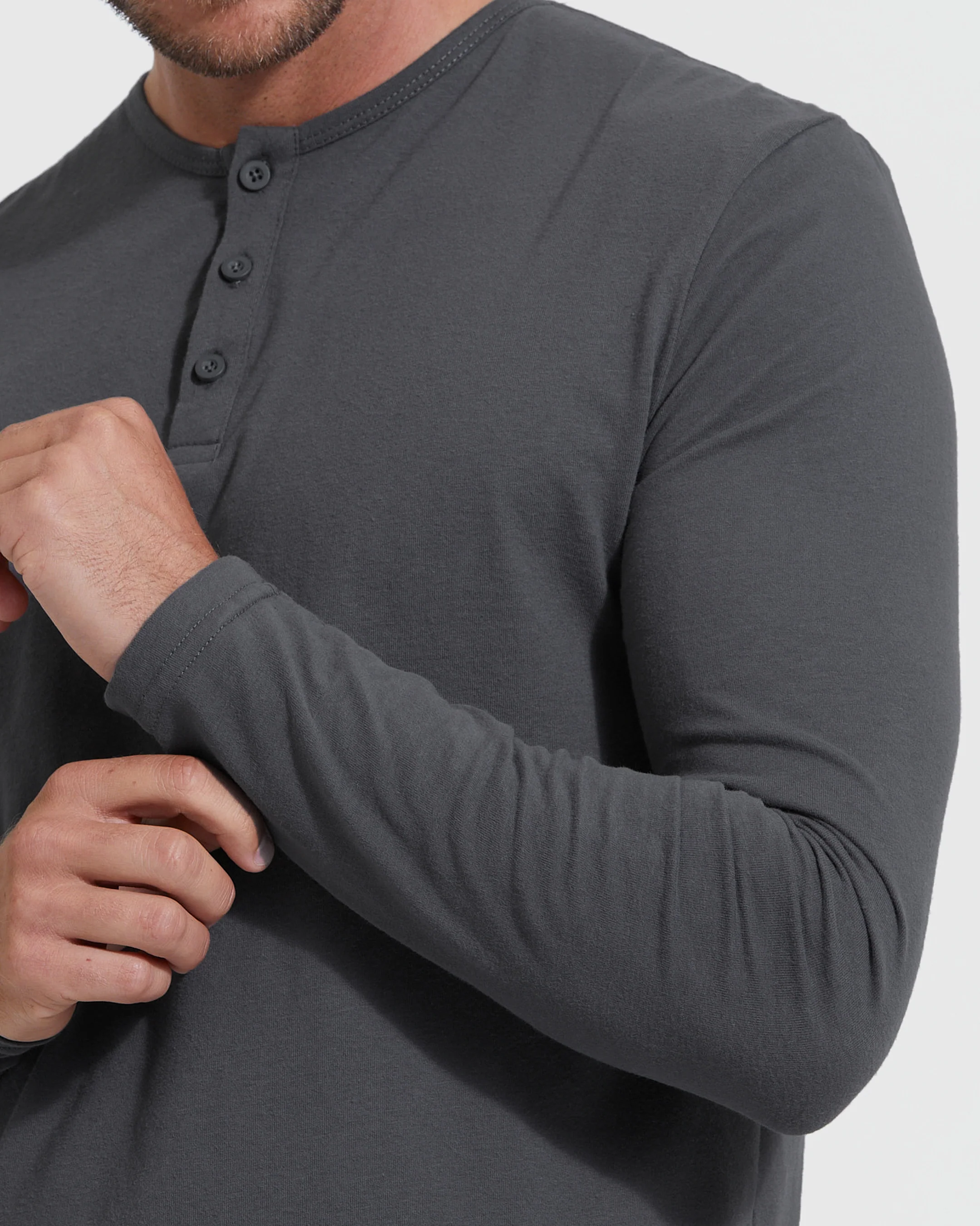 Carbon Classic Long Sleeve Henley - Image 5