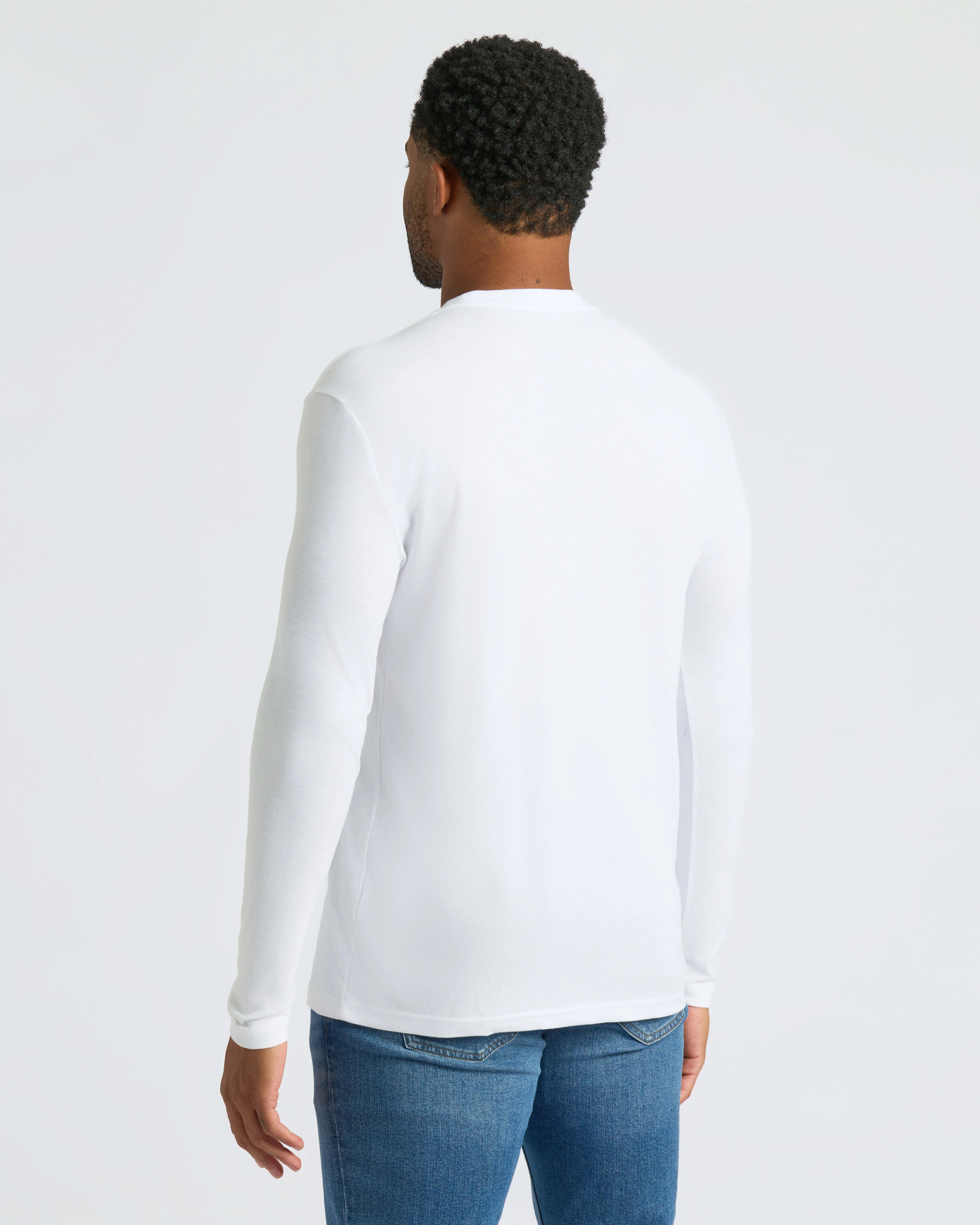 White Classic Long Sleeve Crew Neck - Image 5