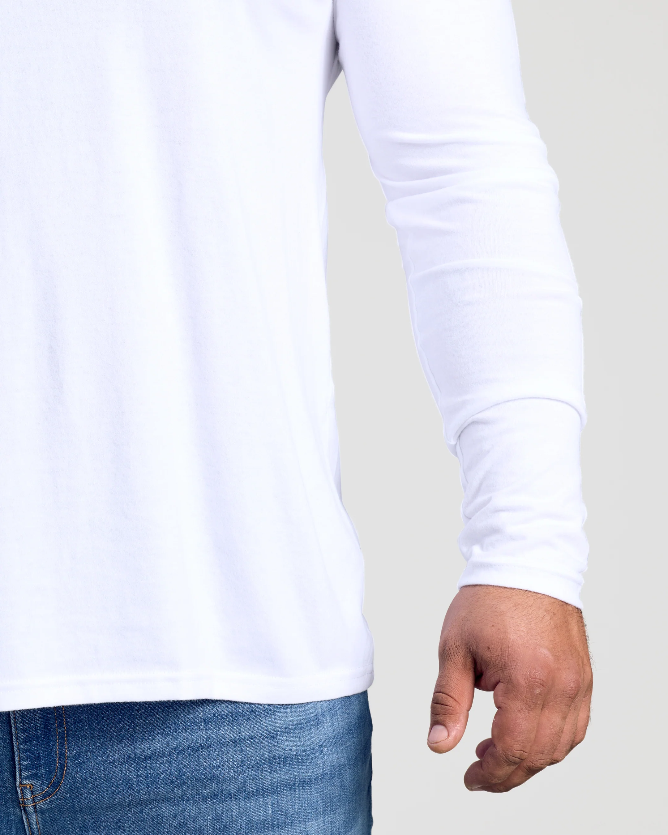 White Classic Long Sleeve Crew Neck - Image 7