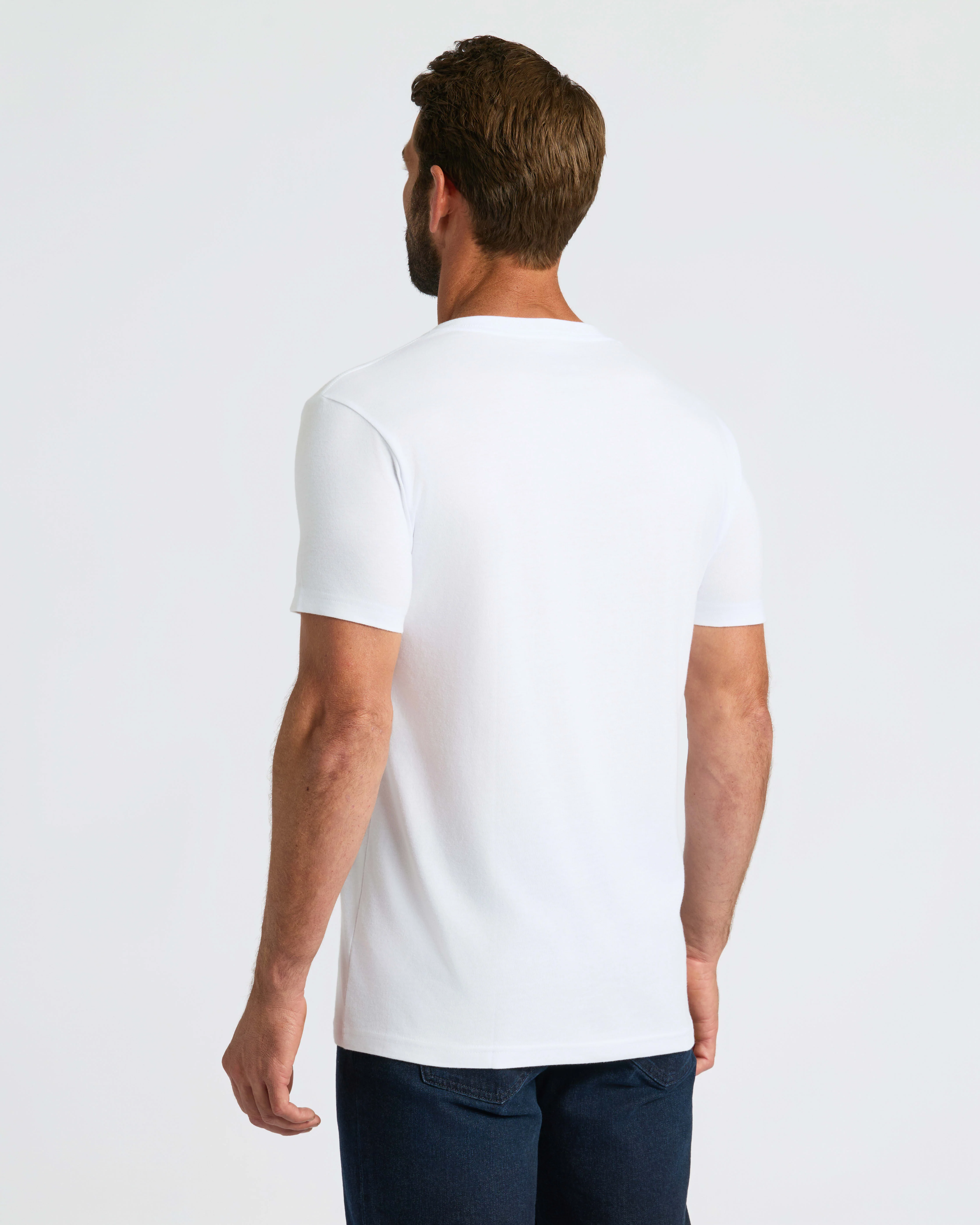White Classic V-Neck - Image 4