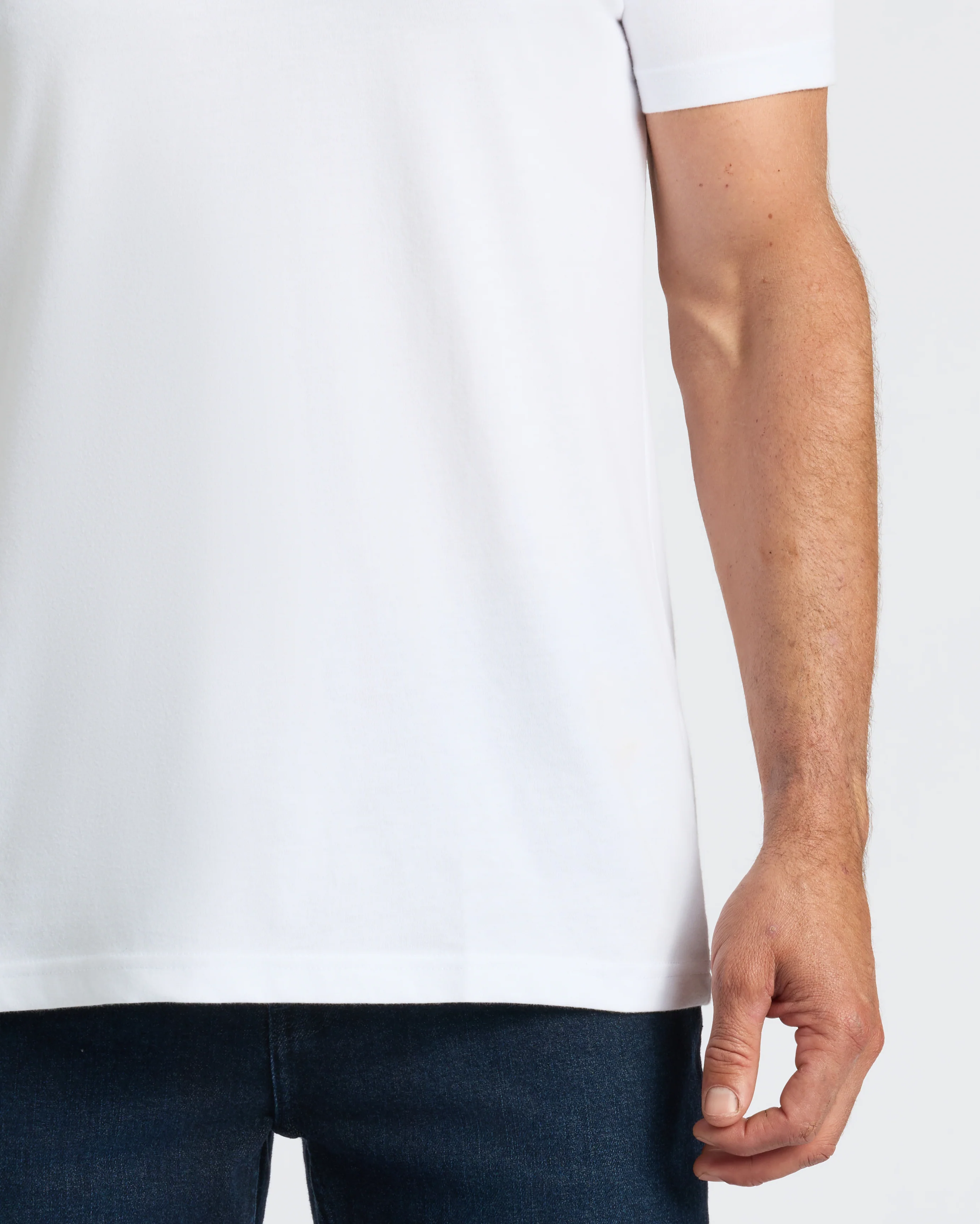White Classic V-Neck - Image 6