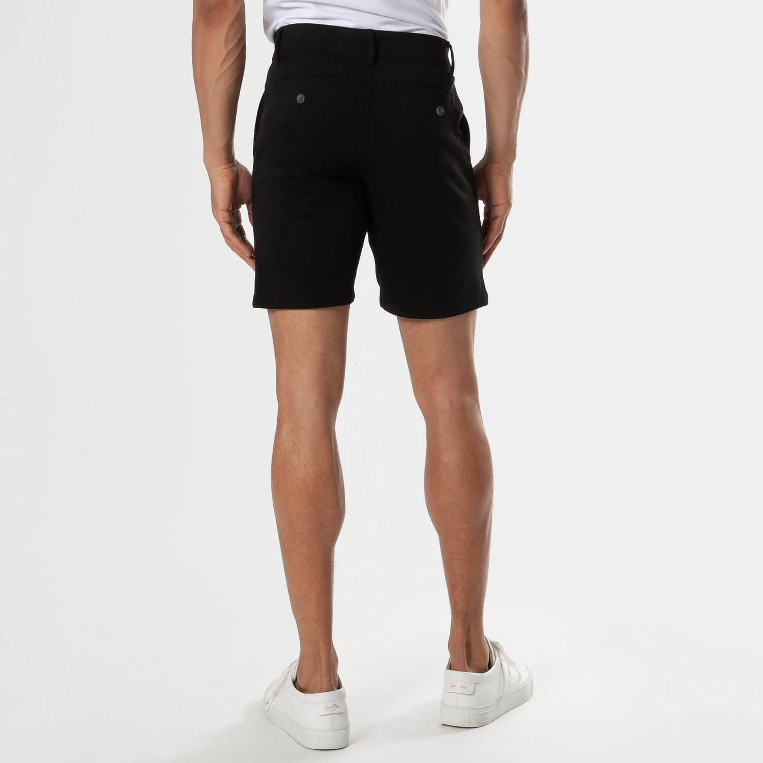 7" Black Comfort Knit Chino Shorts - Image 3