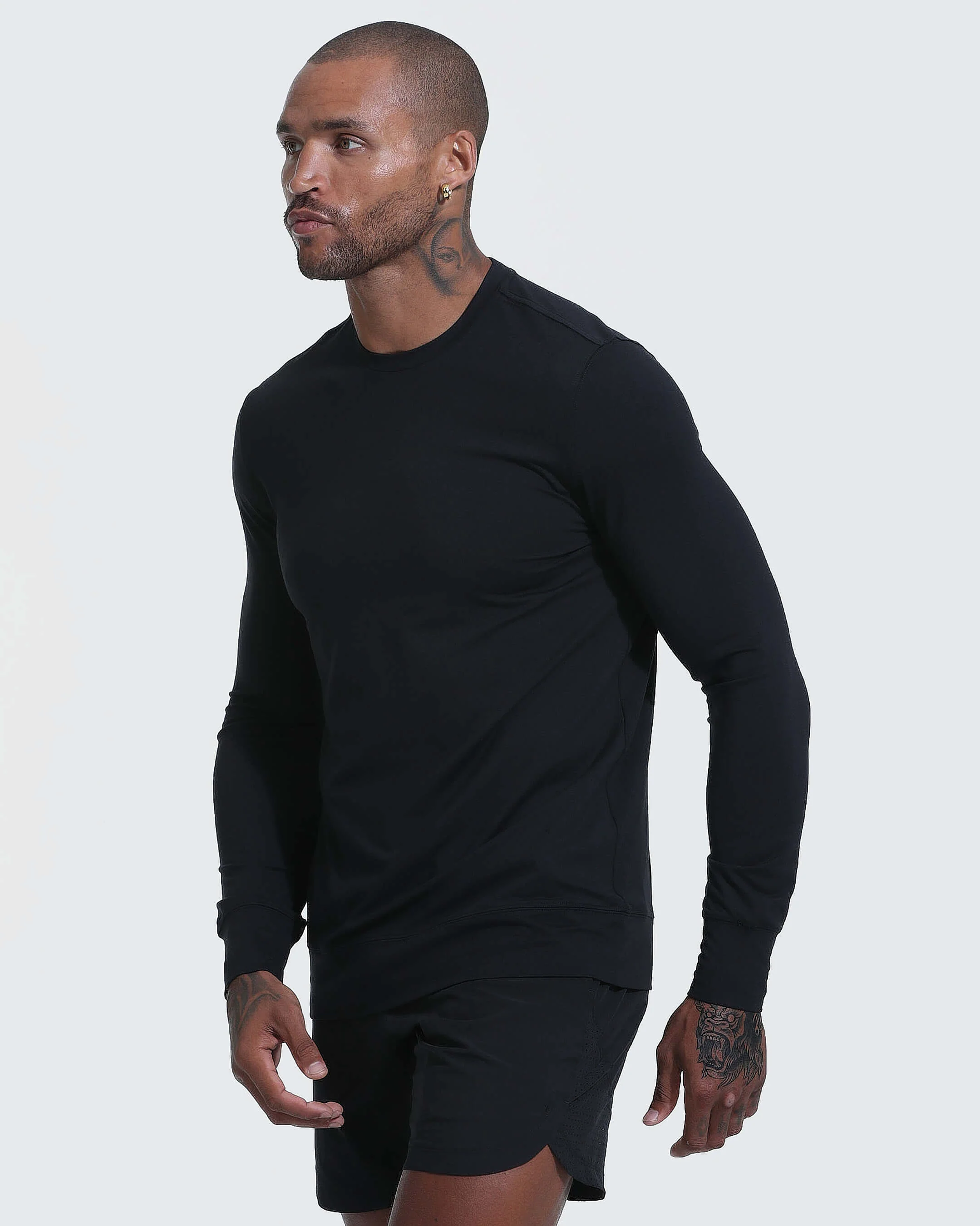 Black Active Comfort Crew Sweatshirt - Image 4