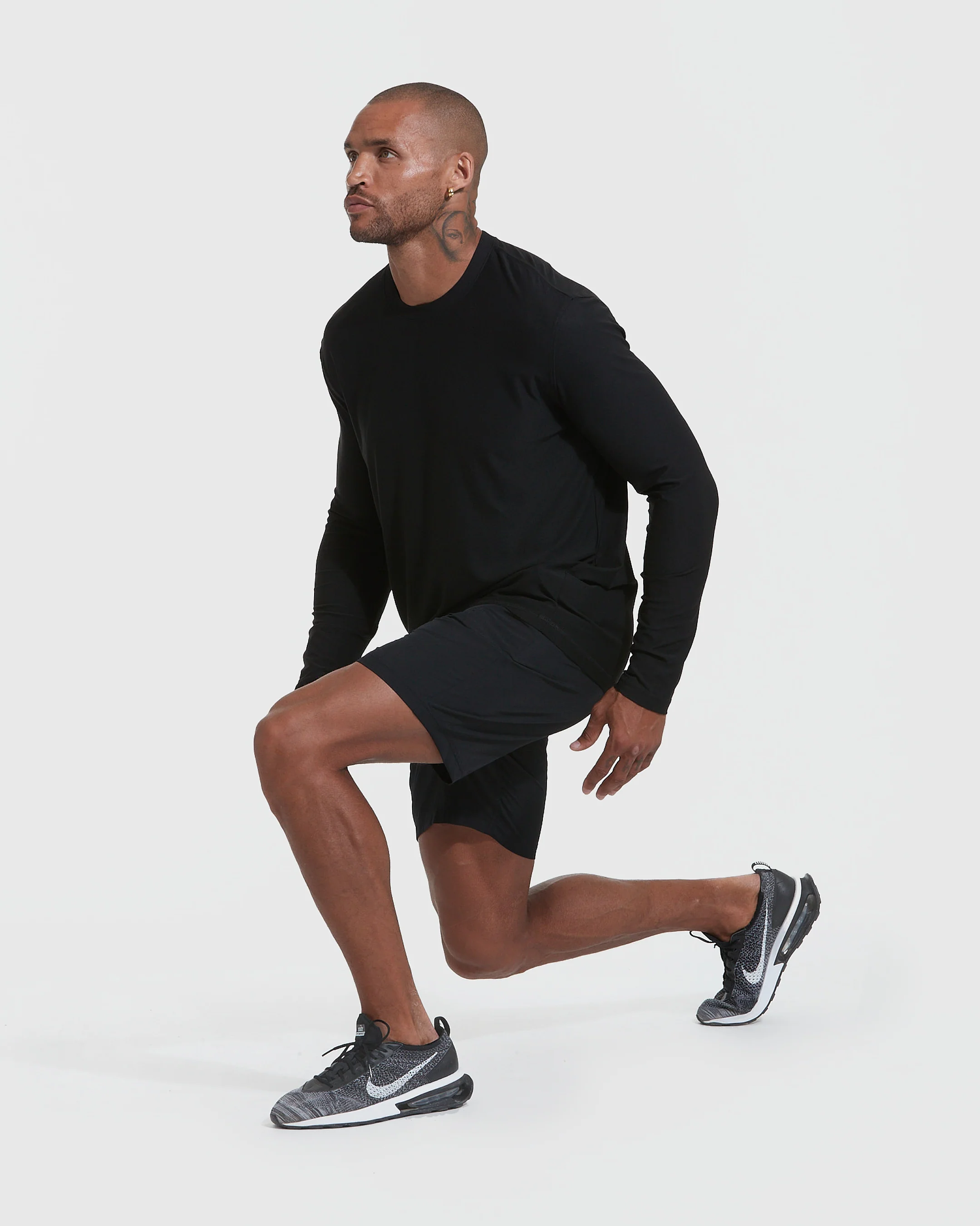 Black Active Long Sleeve Crew Neck T-Shirt - Image 6