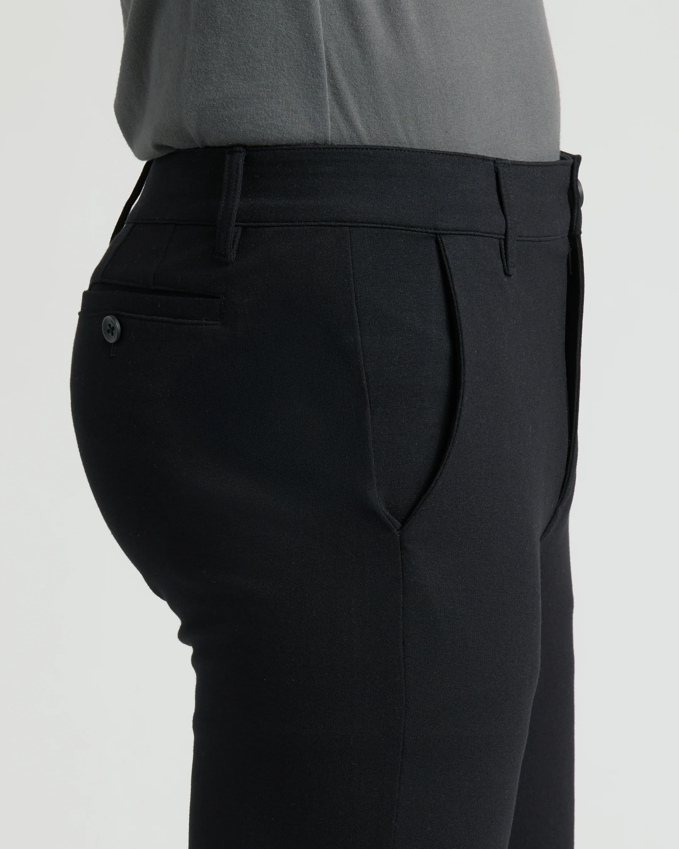 Black Slim Comfort Knit Chino Pant - Image 5