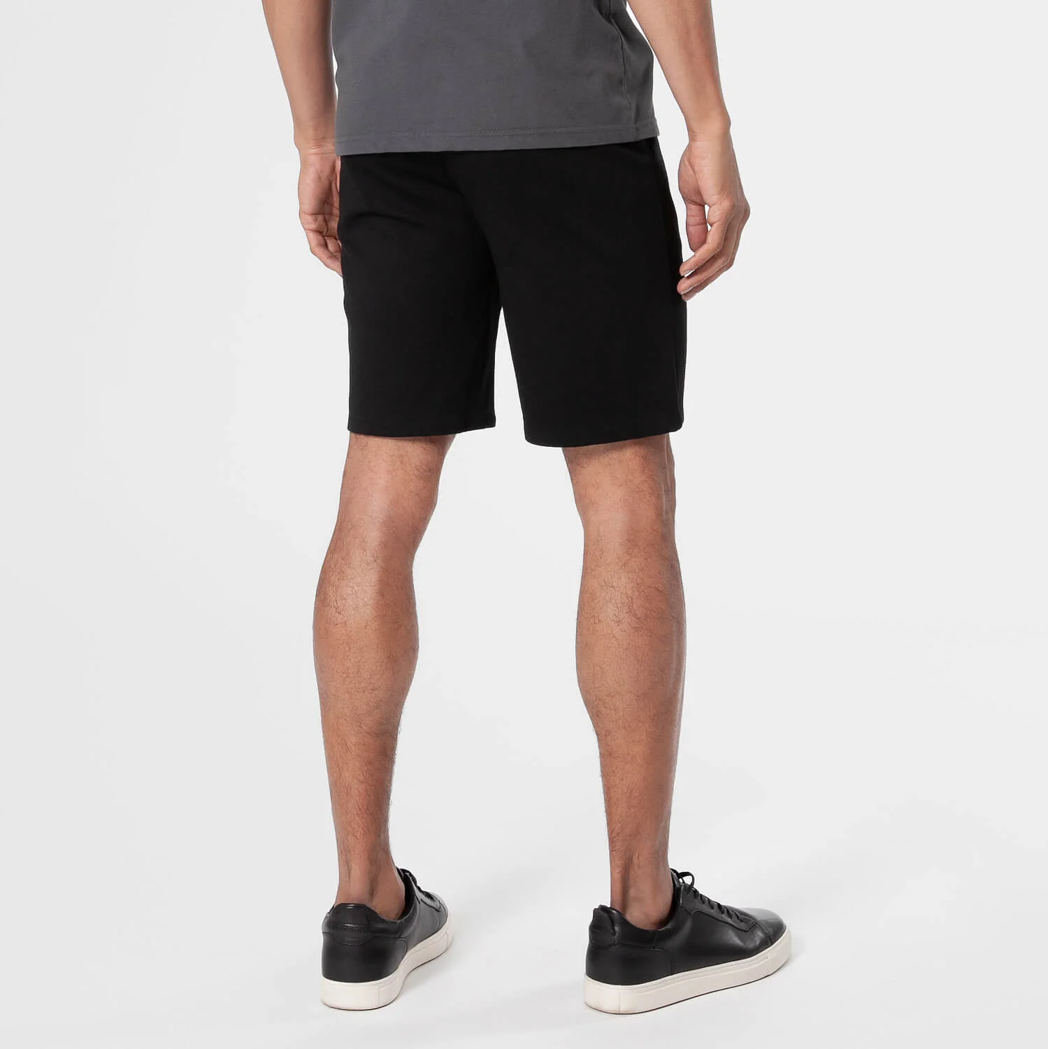 9" Black Comfort Knit Chino Shorts - Image 3