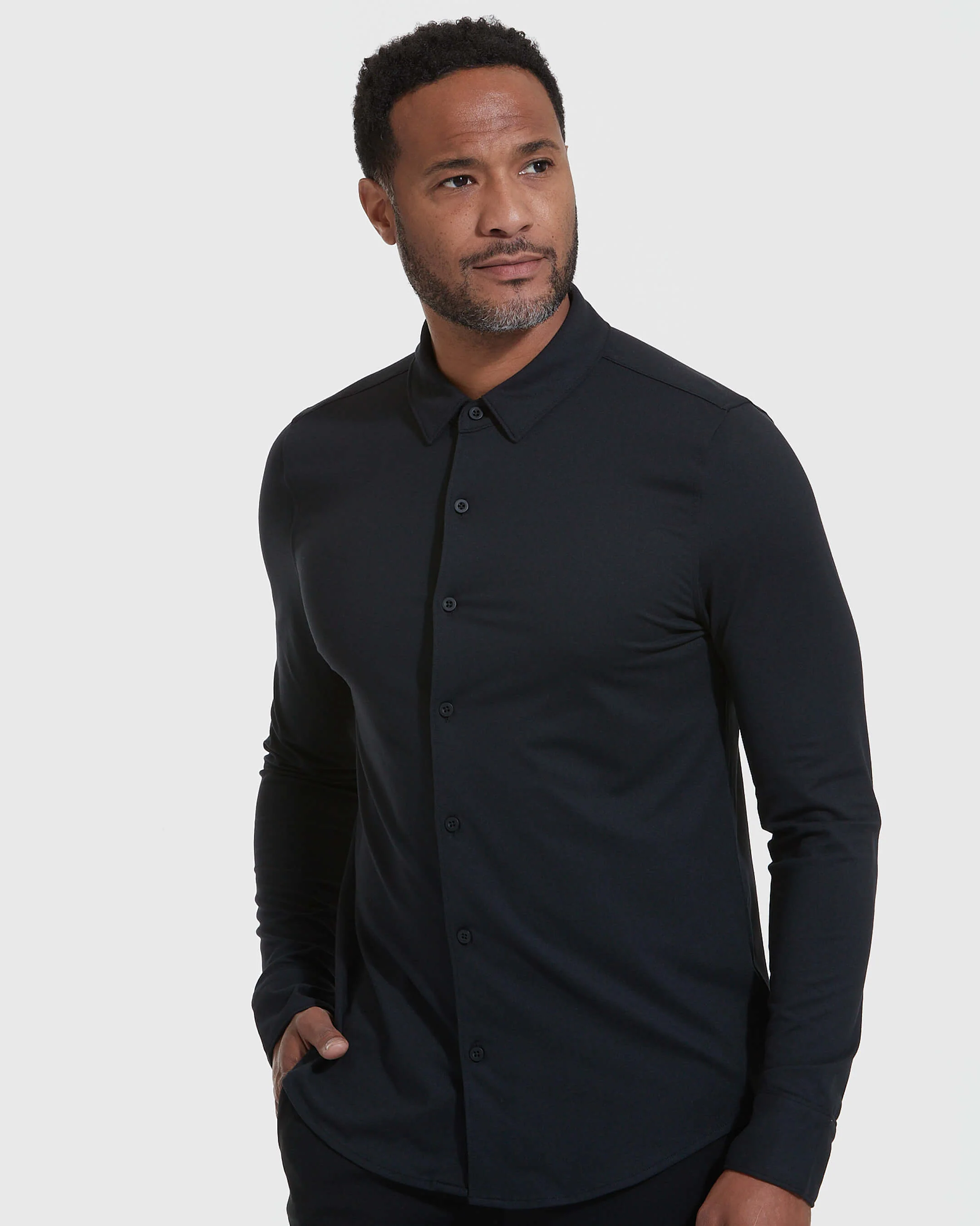 Black Long Sleeve Do-It-All Comfort Shirt - Image 3