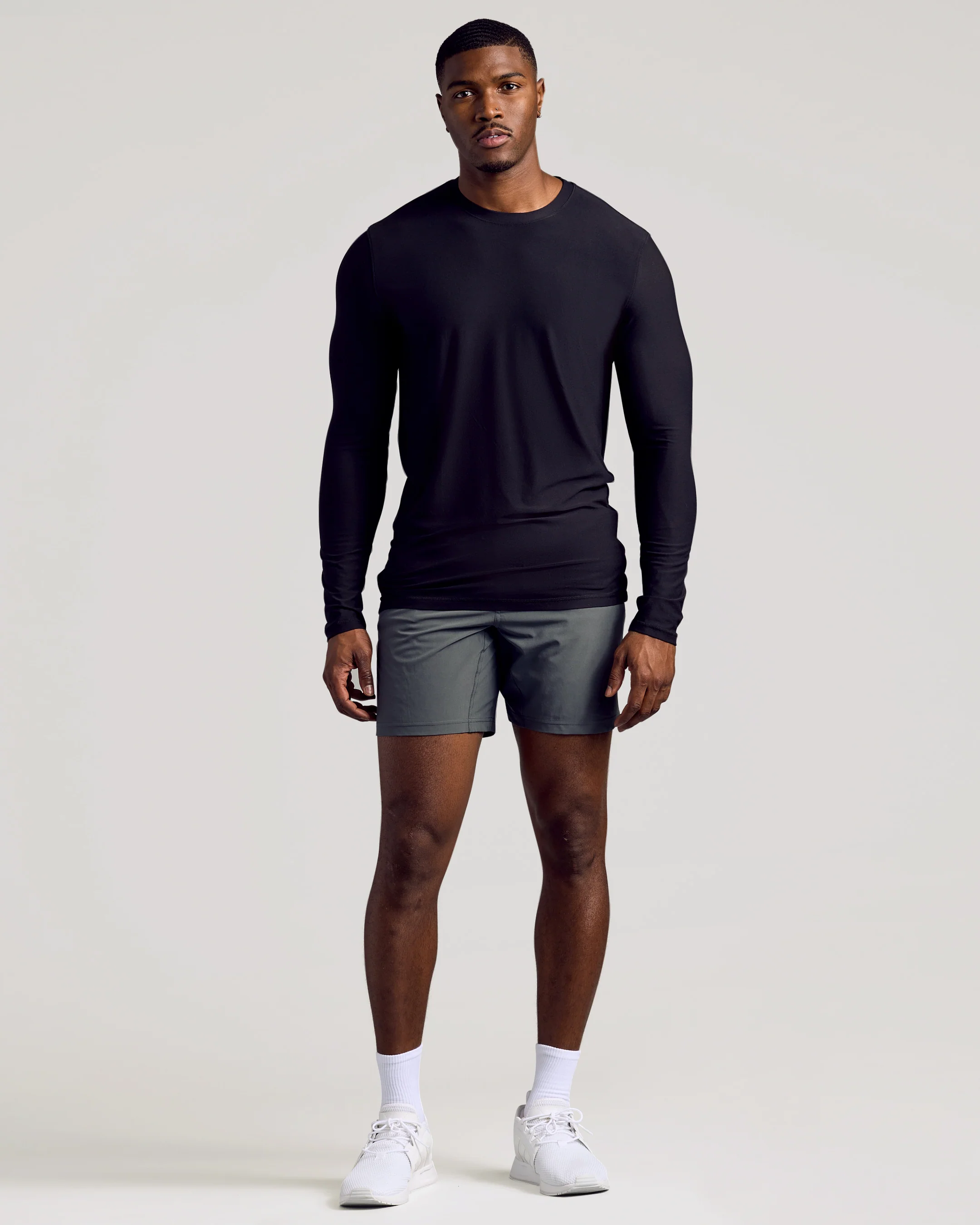 Black Long Sleeve Tall Active Crew - Image 6