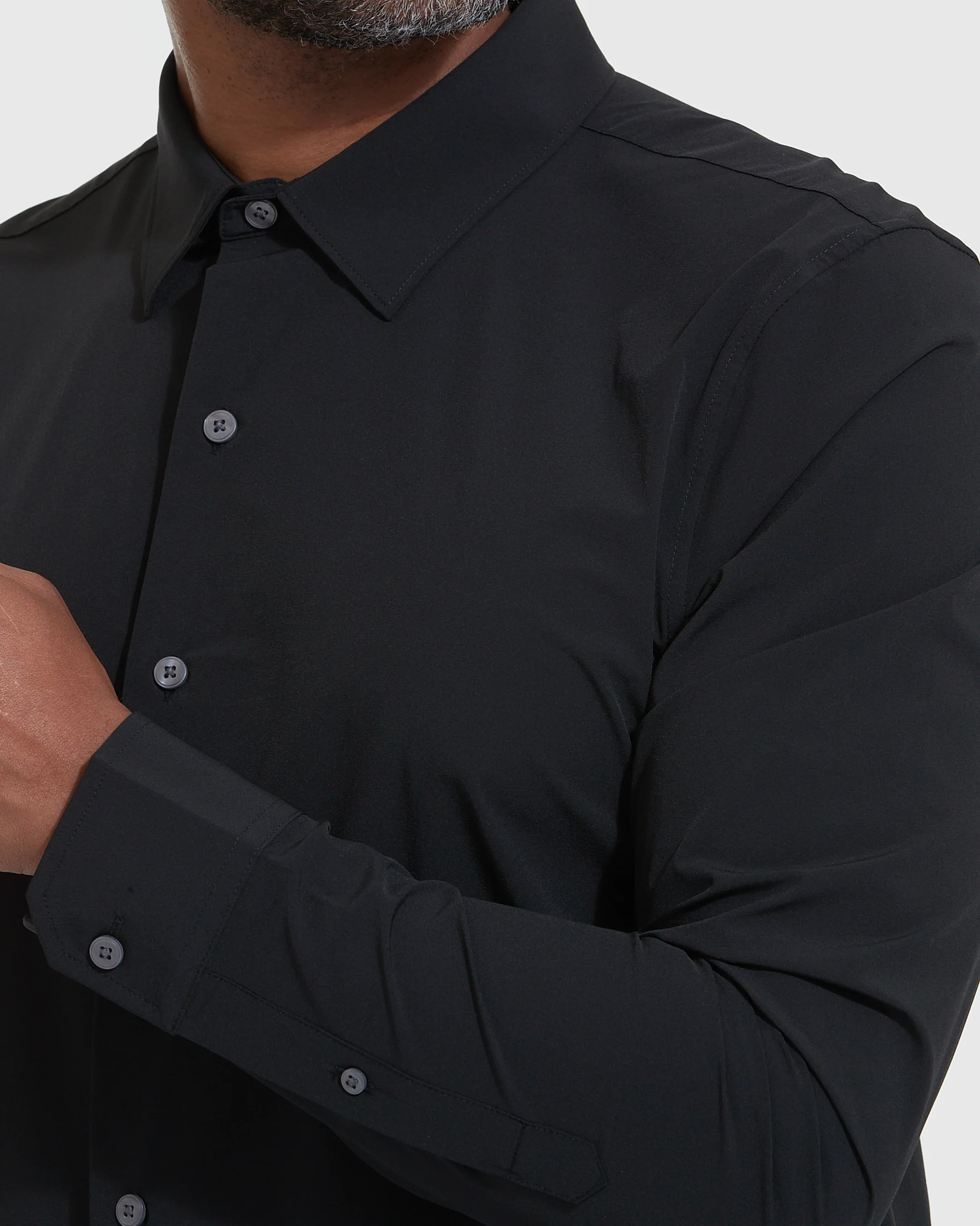 Black Lightweight Dress Shirt - Image 5