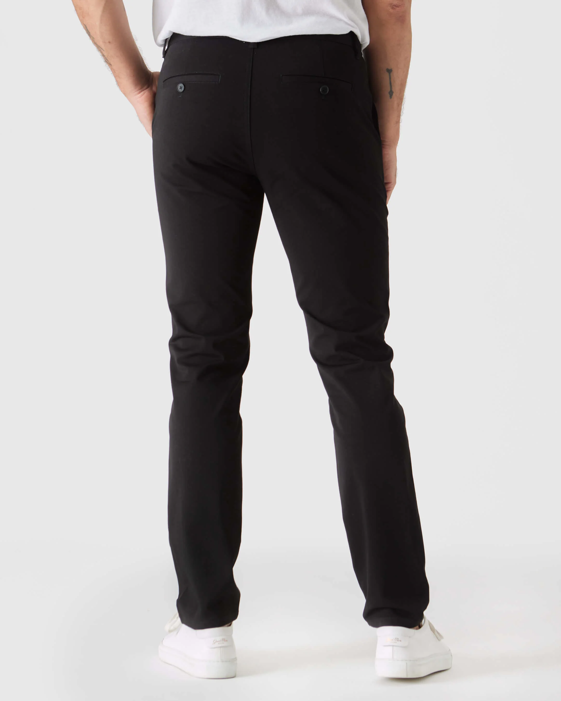 Black Slim Twill Chino Pant - Image 3