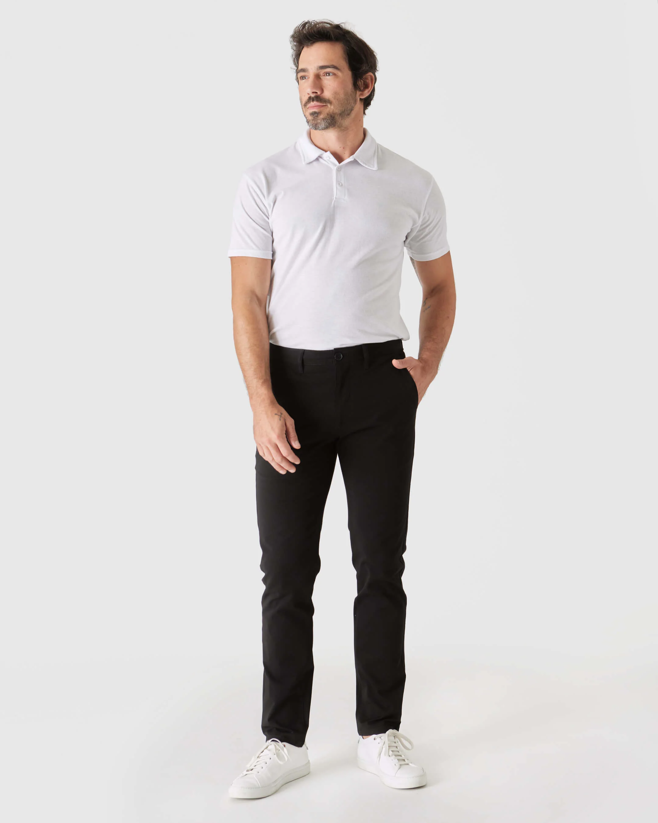 Black Slim Twill Chino Pant - Image 6