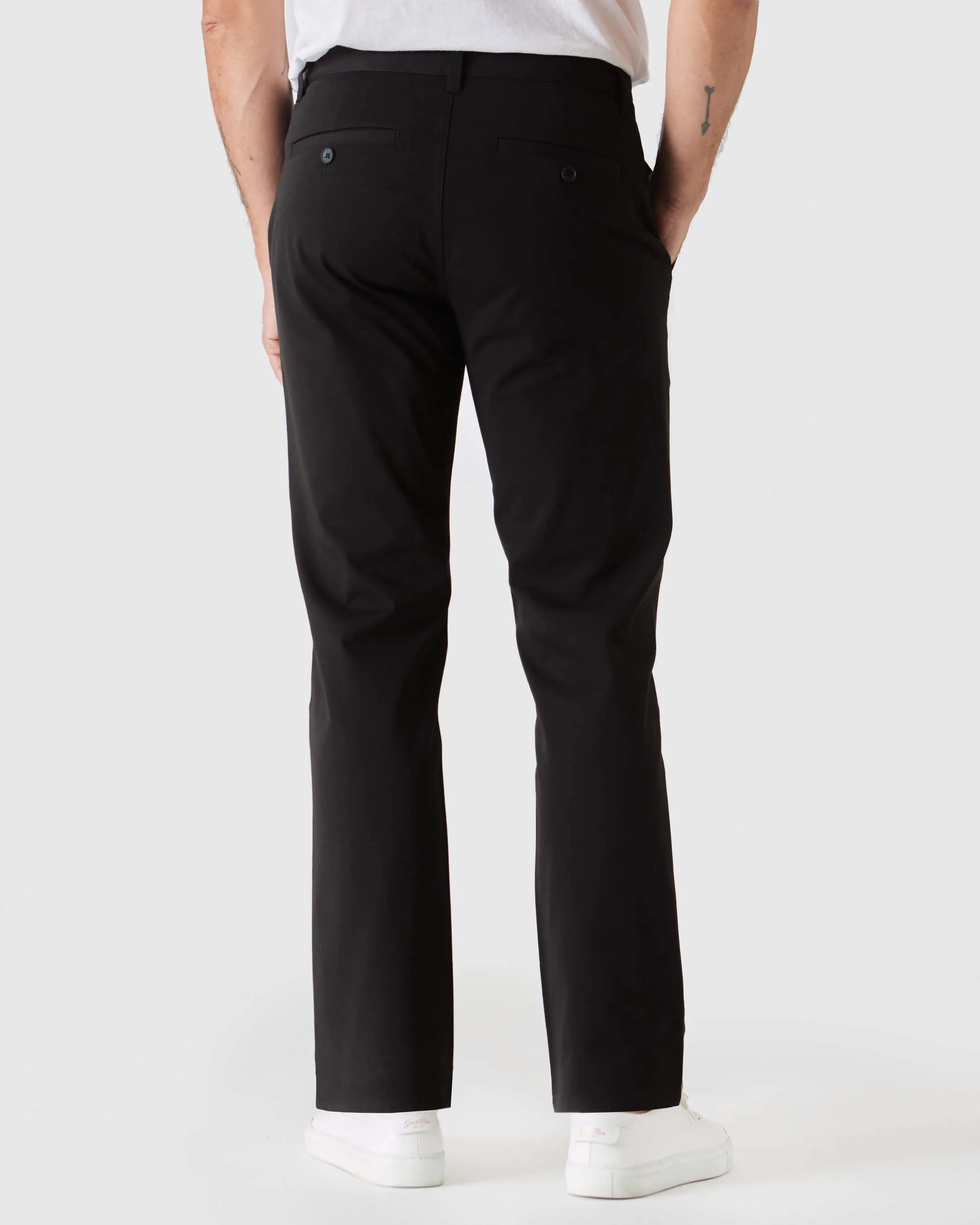Black Straight Twill Chino Pant - Image 3
