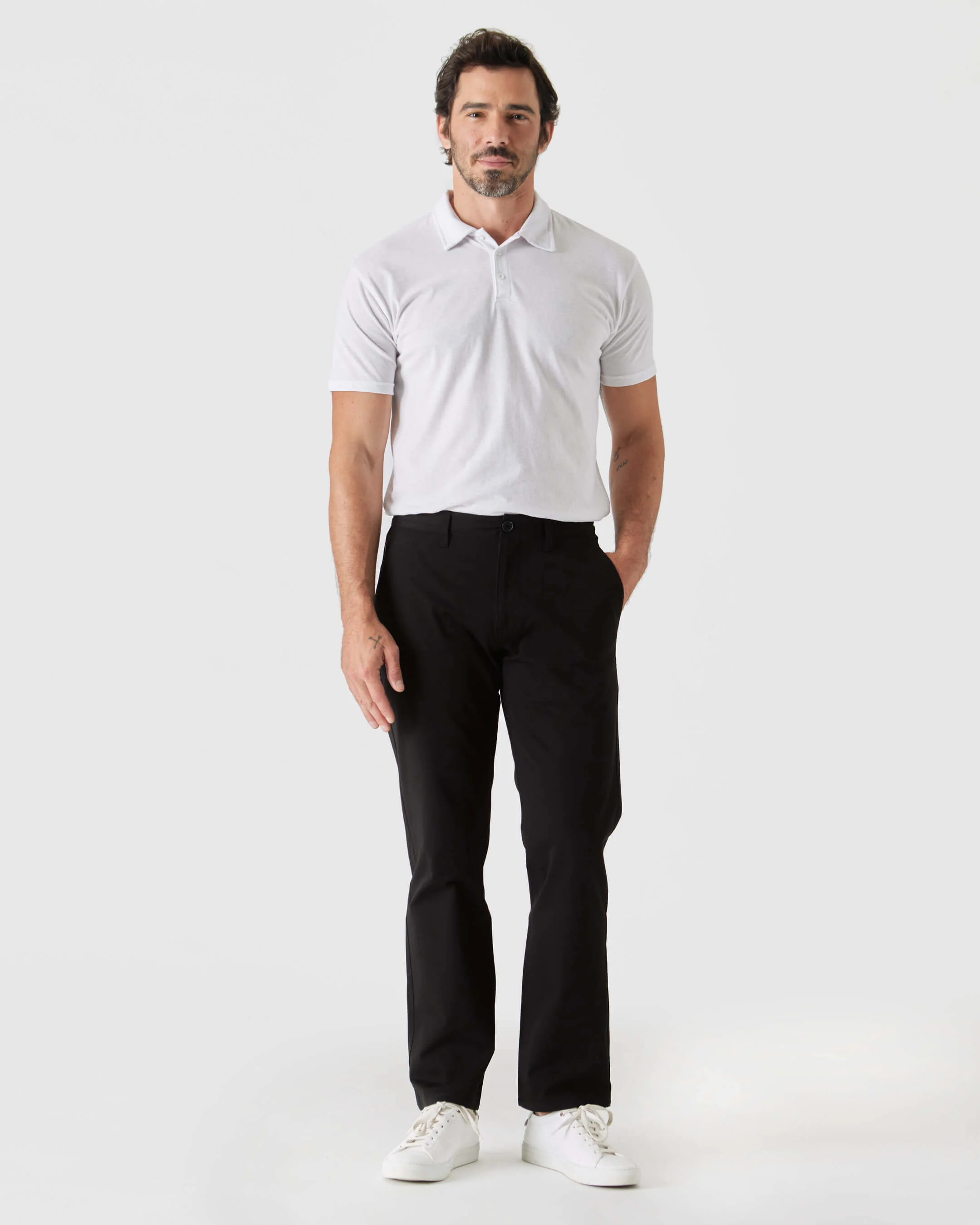 Black Straight Twill Chino Pant - Image 5
