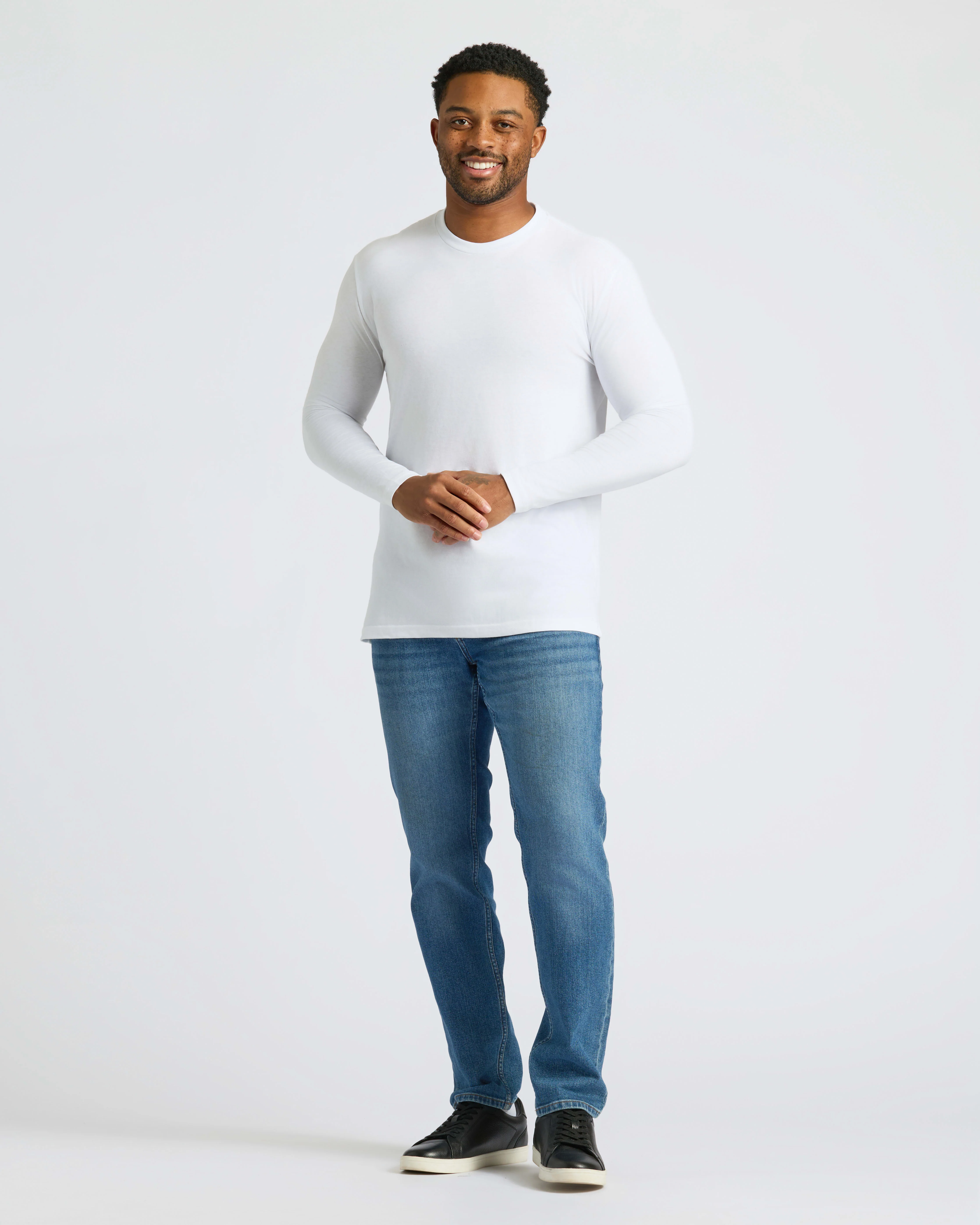White Classic Long Sleeve Crew Neck - Image 4