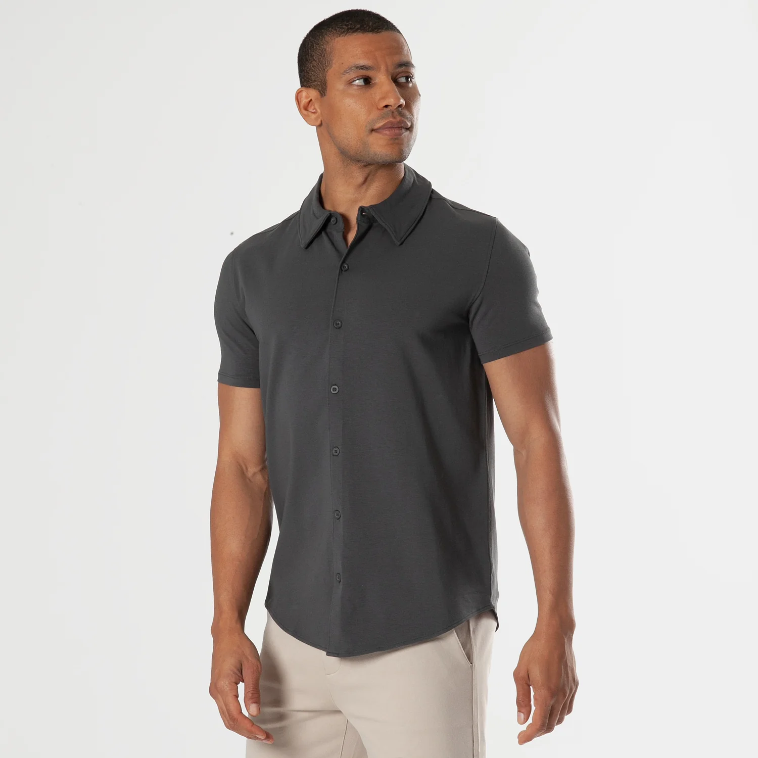 Carbon Short Sleeve Knit Shirt - Image 4