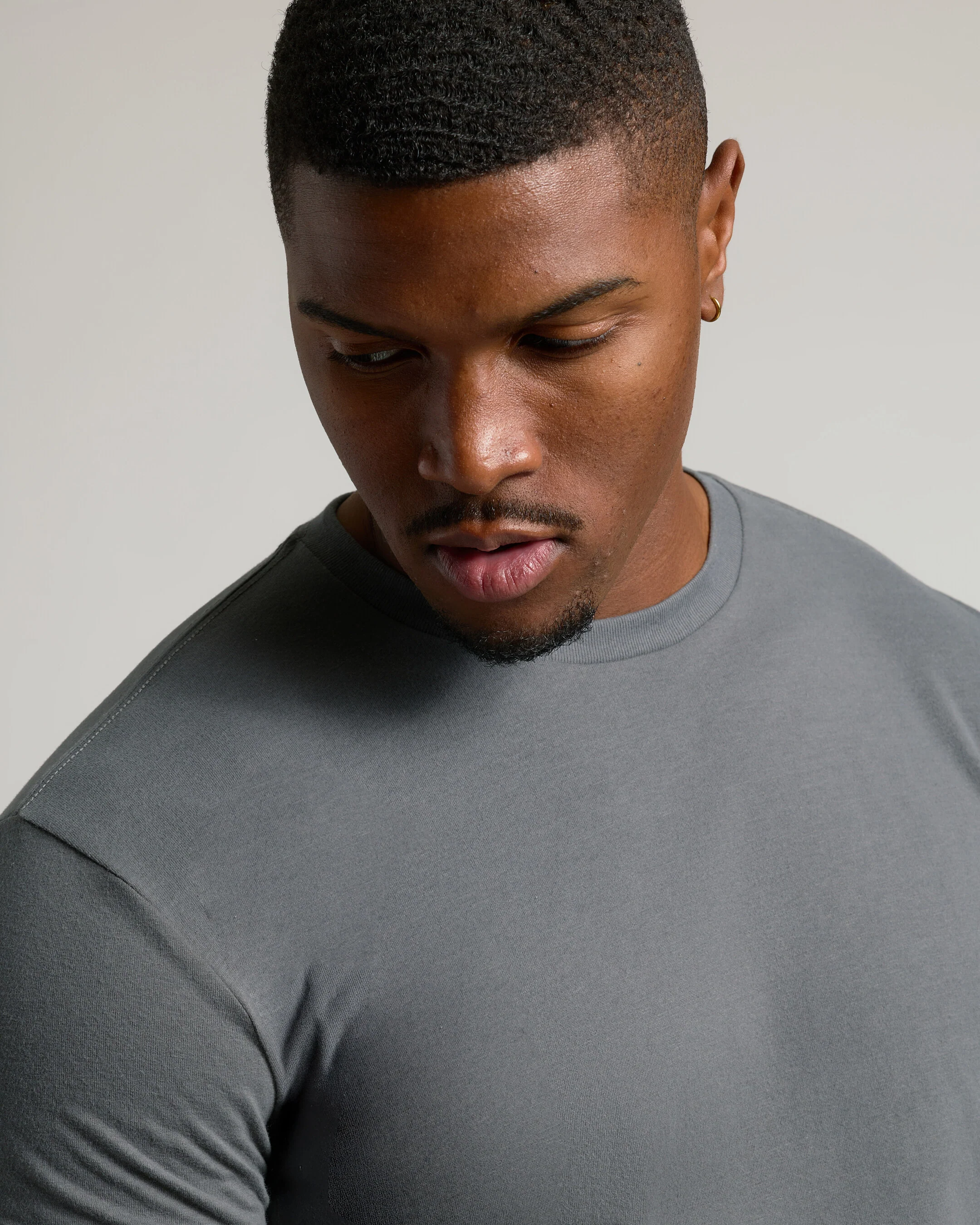 Carbon Tall Straight Hem Crew Neck T-Shirt - Image 6