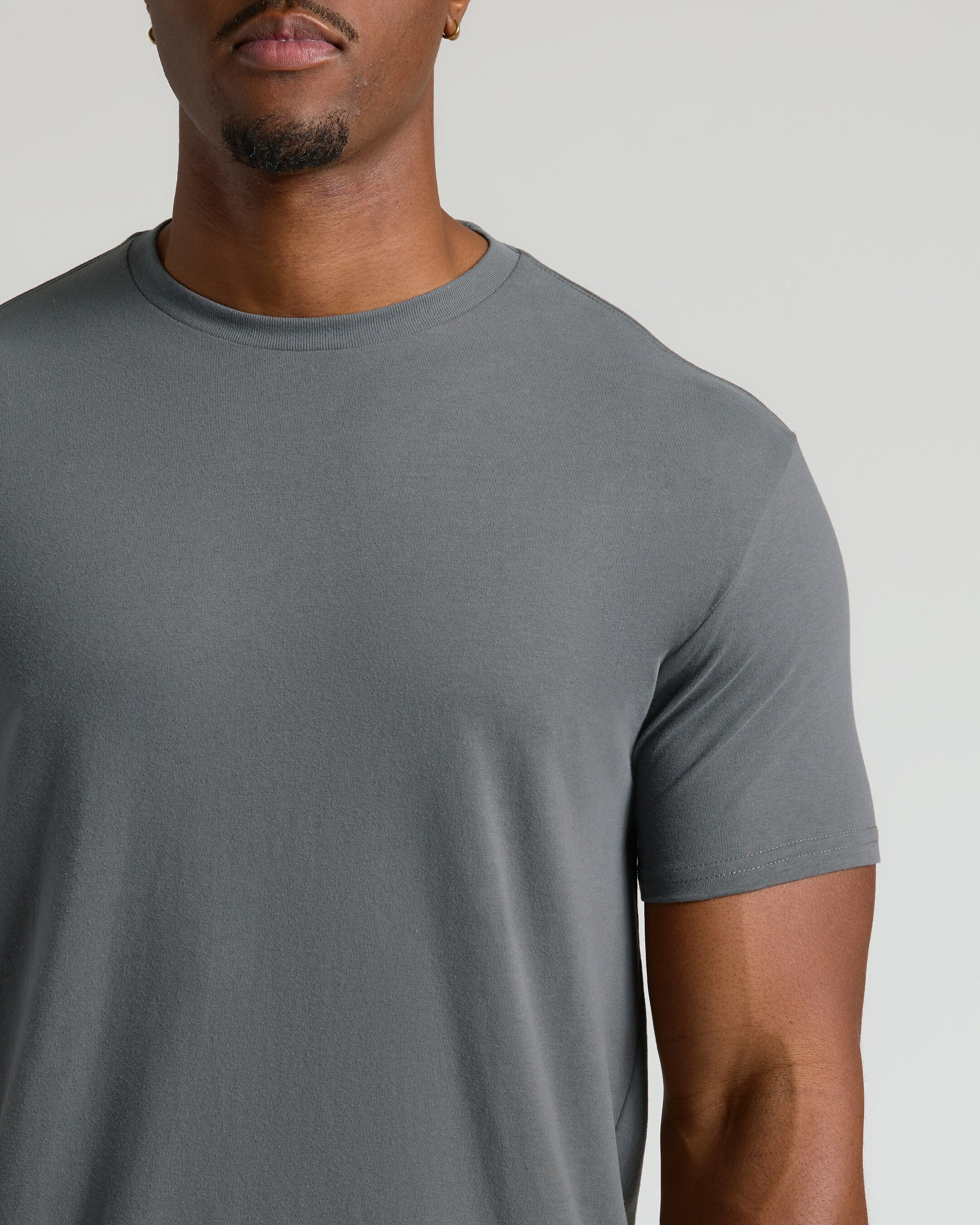 Carbon Tall Straight Hem Crew Neck T-Shirt - Image 7