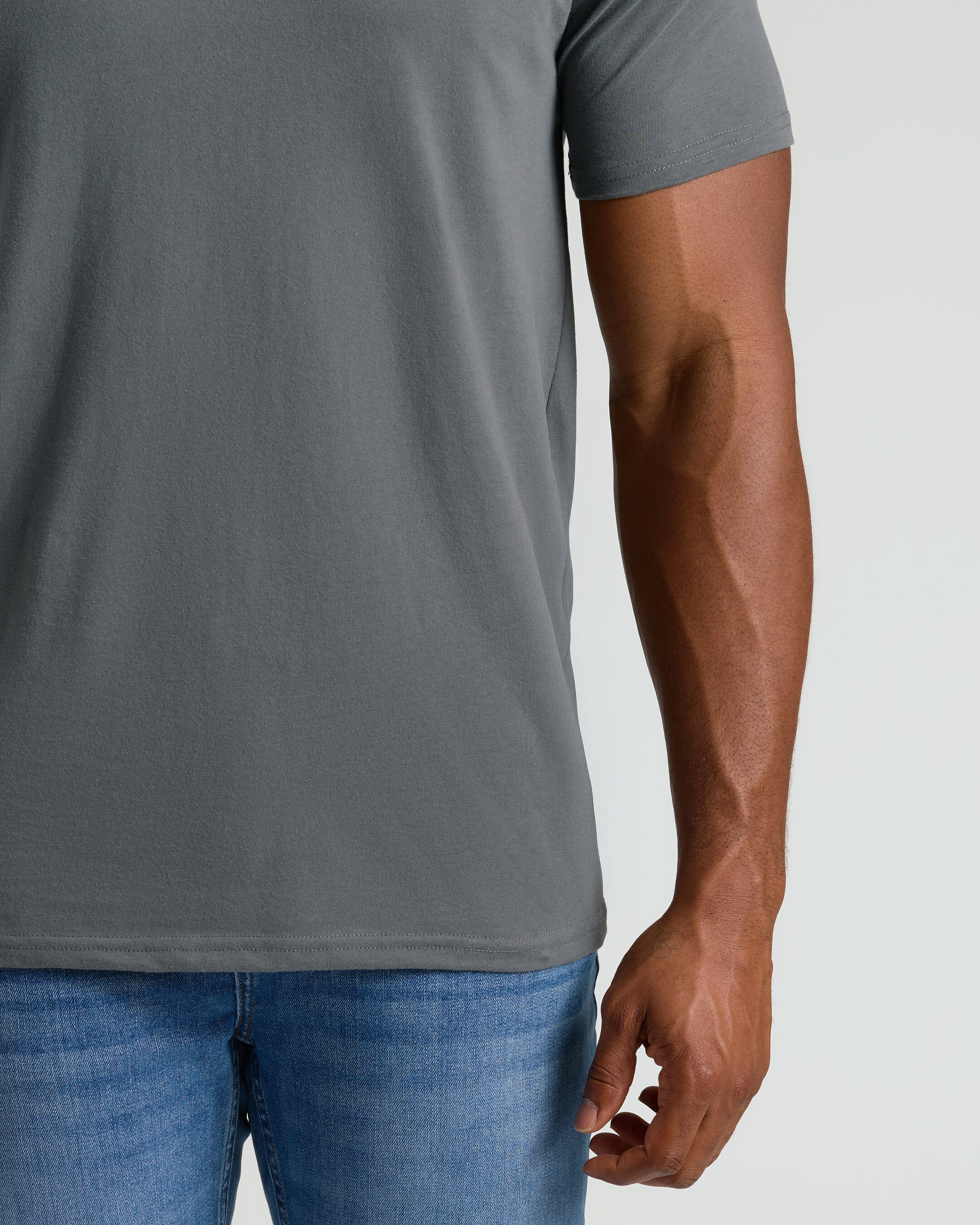 Carbon Tall Straight Hem Crew Neck T-Shirt - Image 8