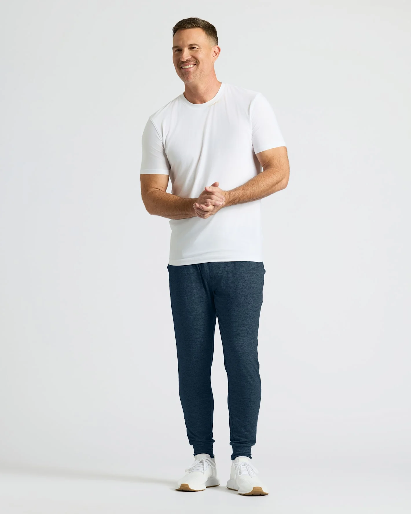 Dark Heather Navy Active Joggers - Image 3