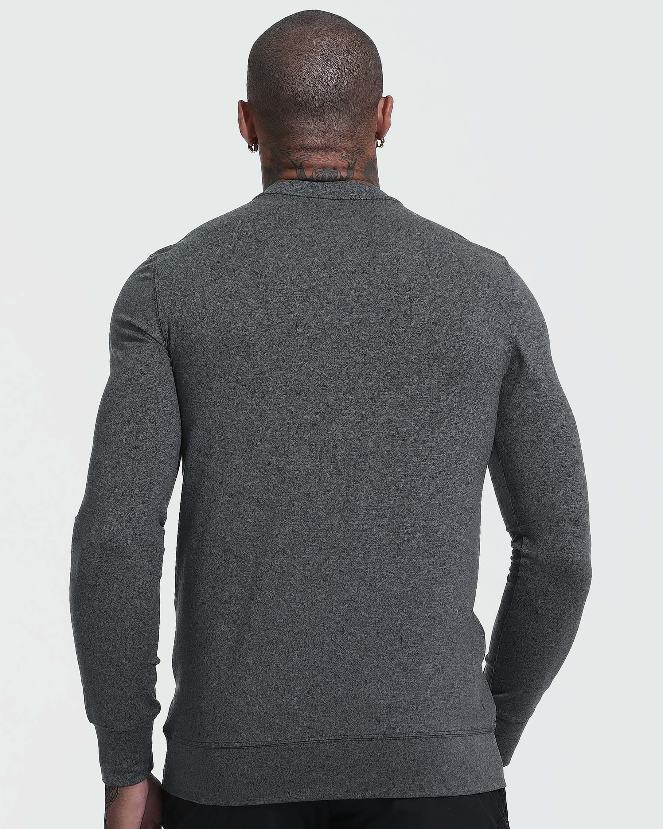 Charcoal Heather Active Comfort Crew Sweatshirt - Image 3