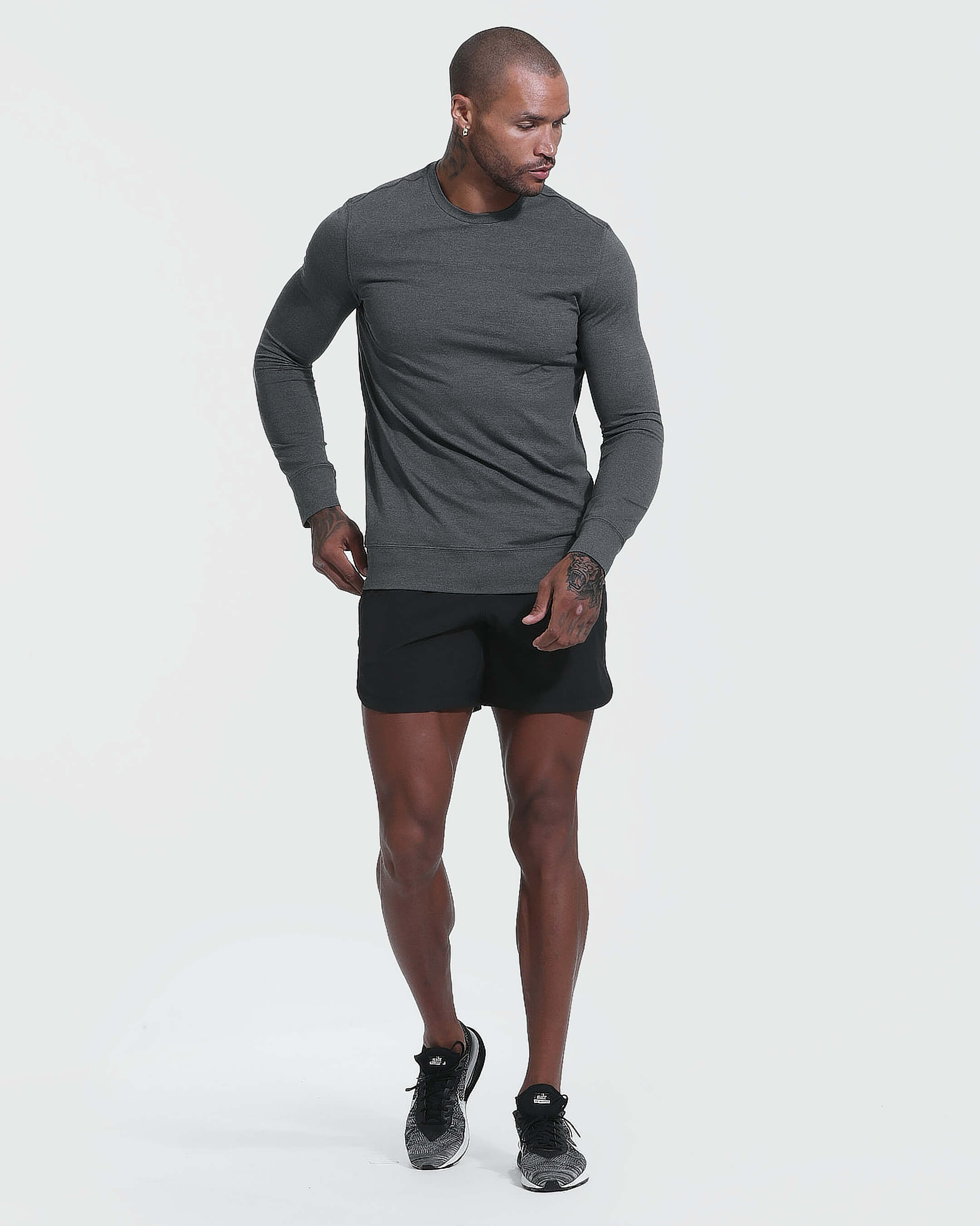 Charcoal Heather Active Comfort Crew Sweatshirt - Image 6