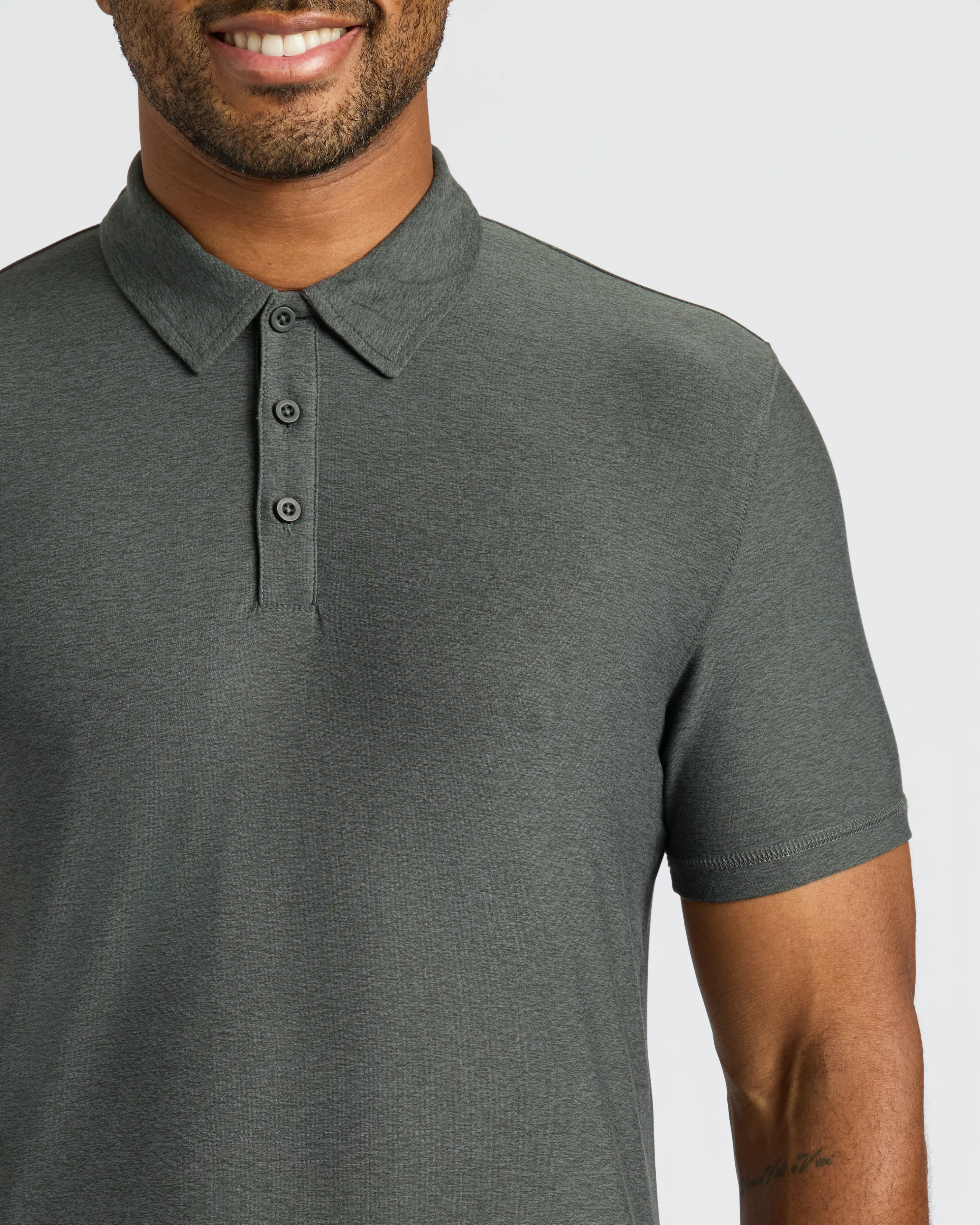 Charcoal Heather Gray Classic Polo - Image 6