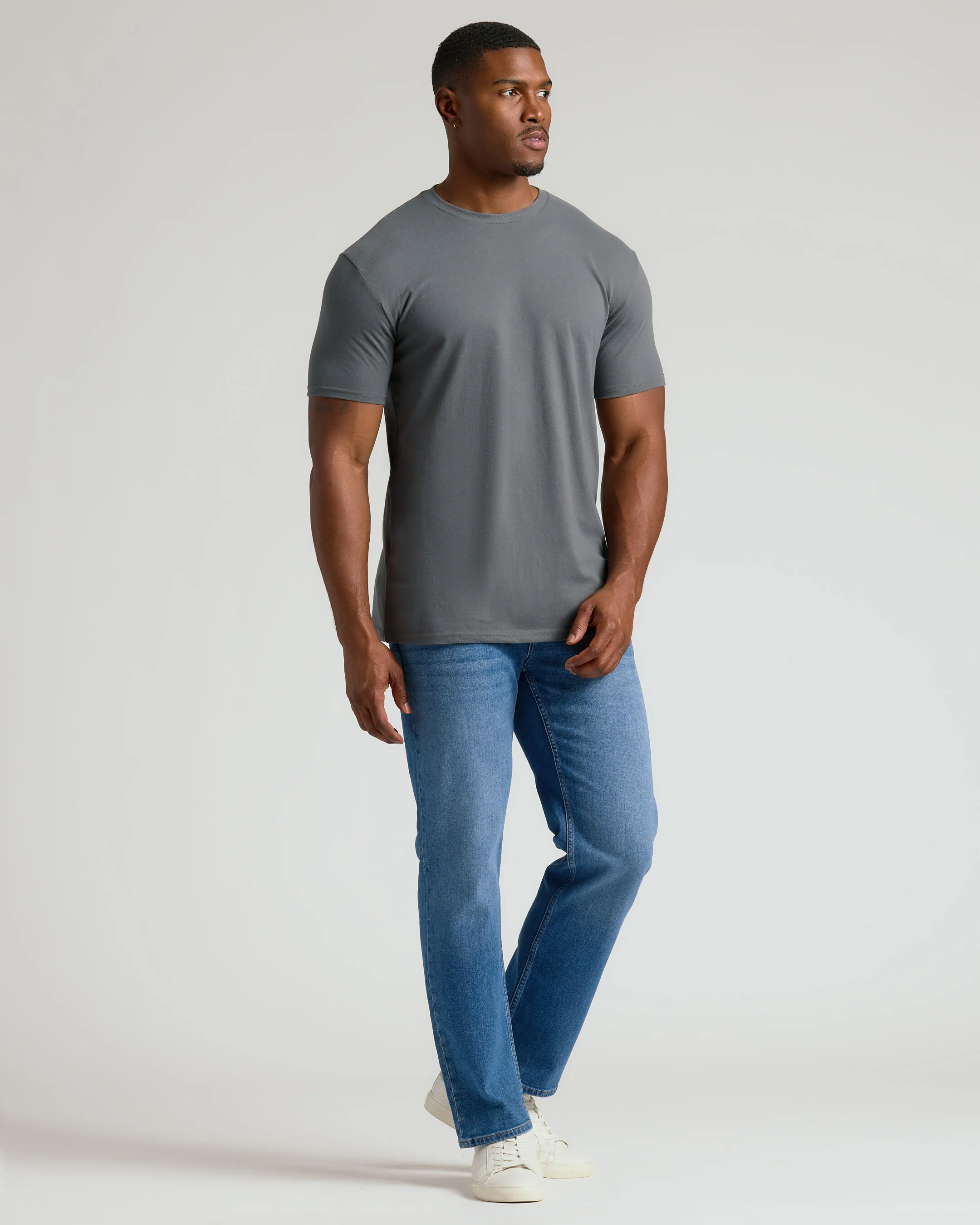 Carbon Tall Straight Hem Crew Neck T-Shirt - Image 9