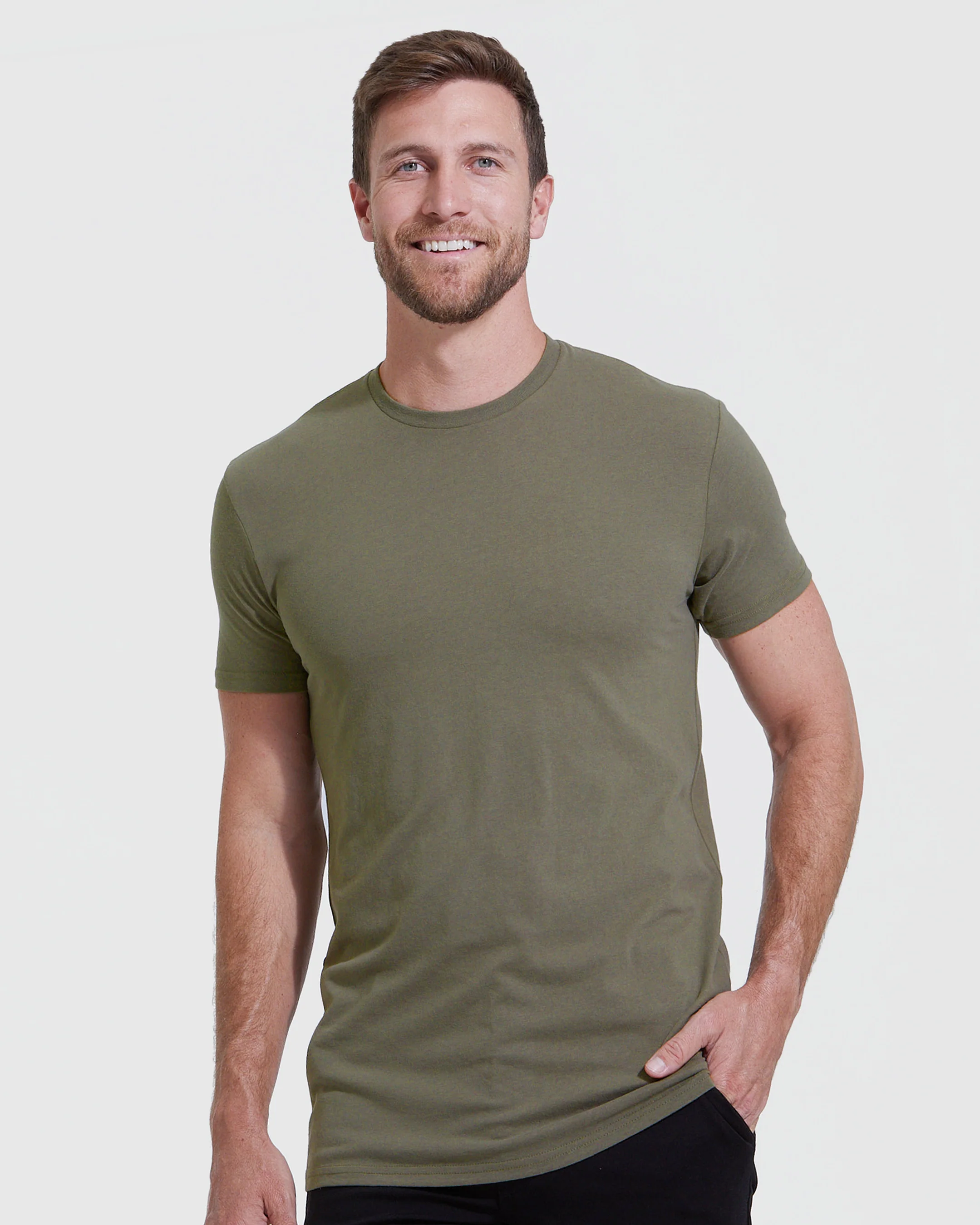 Color Tall Straight Hem Crew Neck T-Shirt 3-Pack - Image 4
