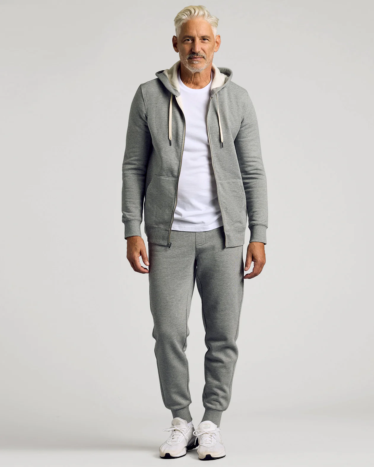Dark Heather Gray Full Zip Fleece Hoodie & Jogger 2-Pack - Image 6