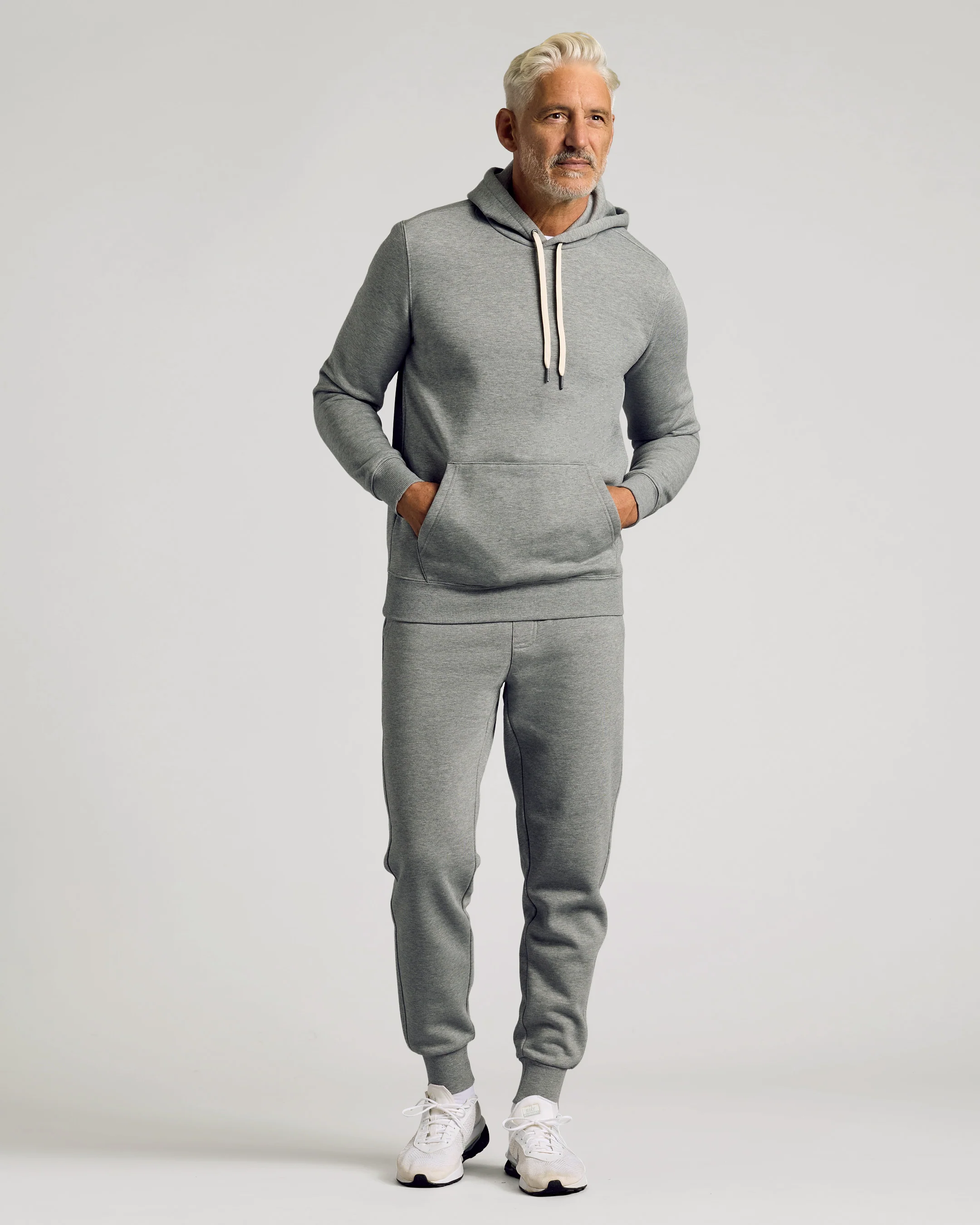 Dark Heather Gray Pullover Fleece Hoodie & Jogger 2-Pack - Image 4