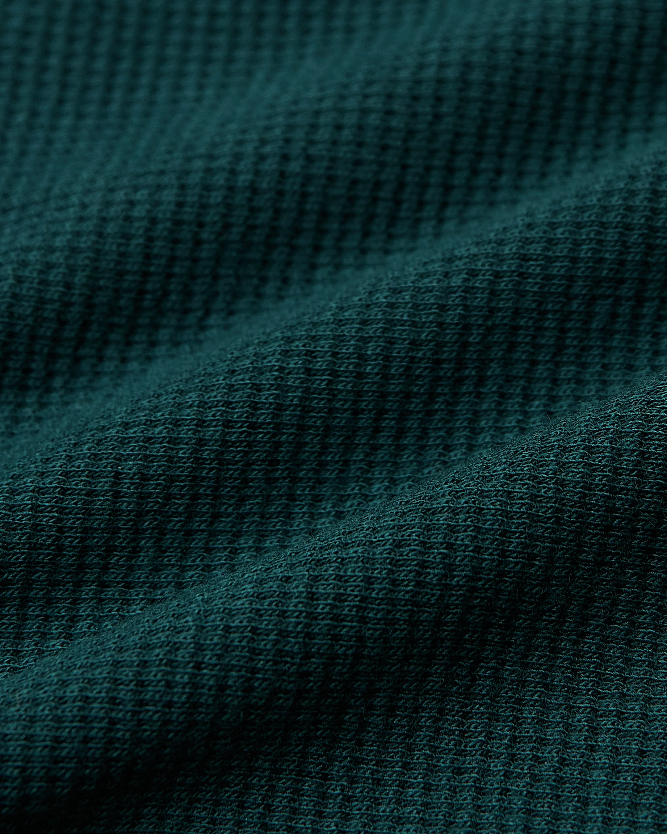 Evergreen Heather Waffle Long Sleeve Crew Neck - Image 8