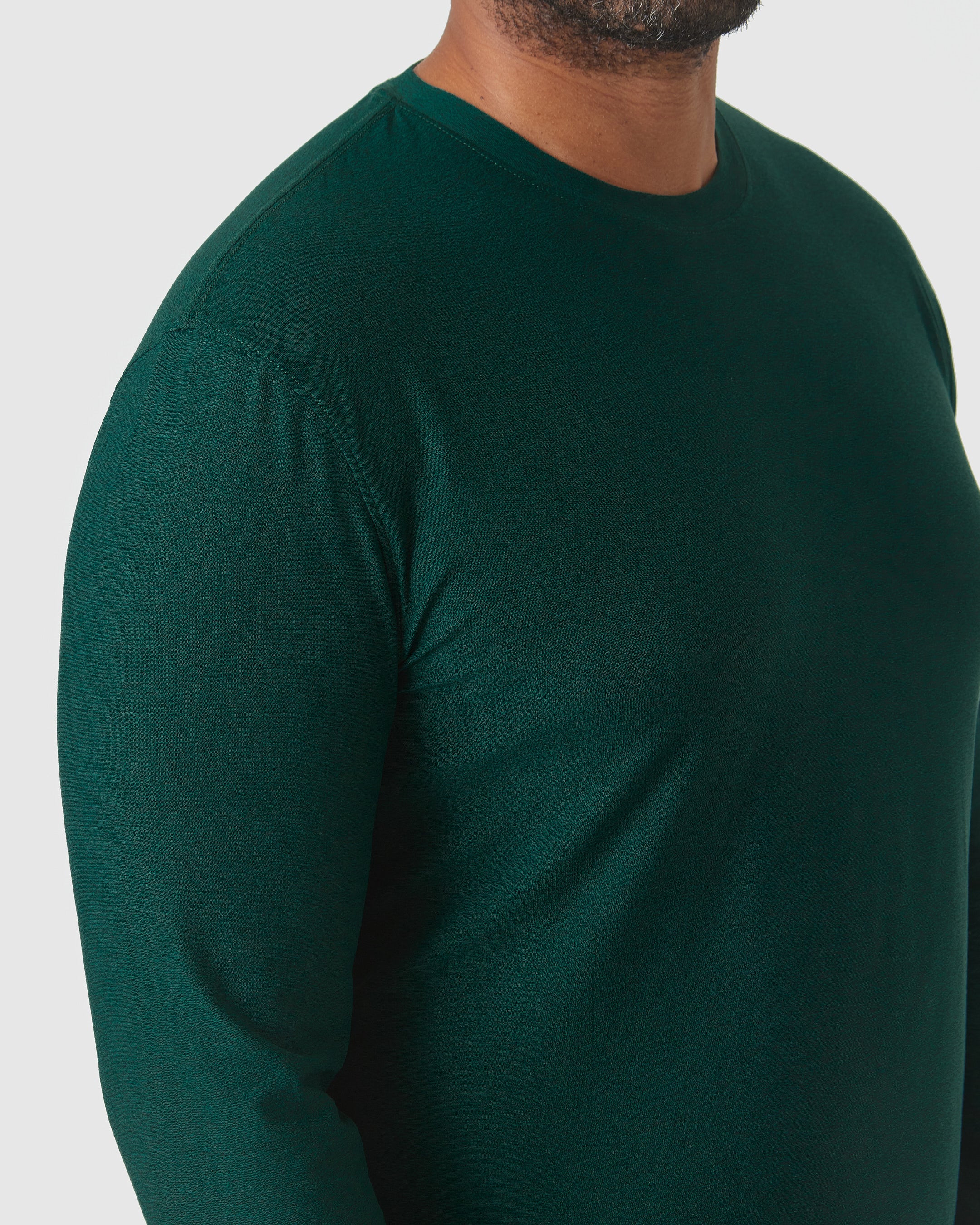 Evergreen Heather Active Long Sleeve Crew T-Shirt - Image 5