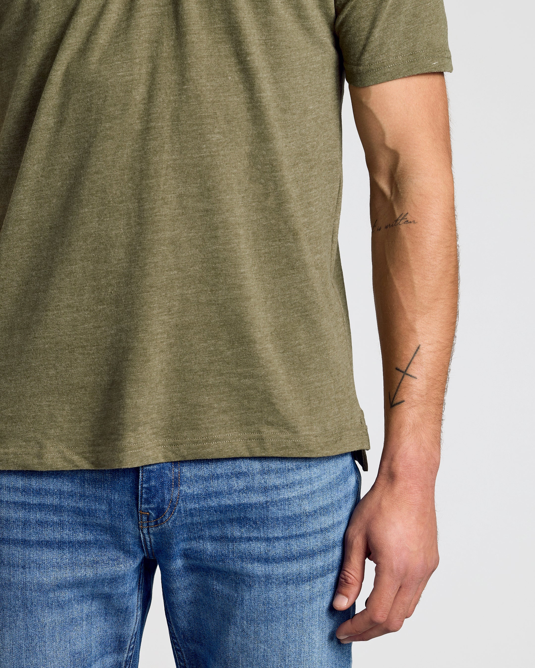 Heather Military Green Classic Polo - Image 4