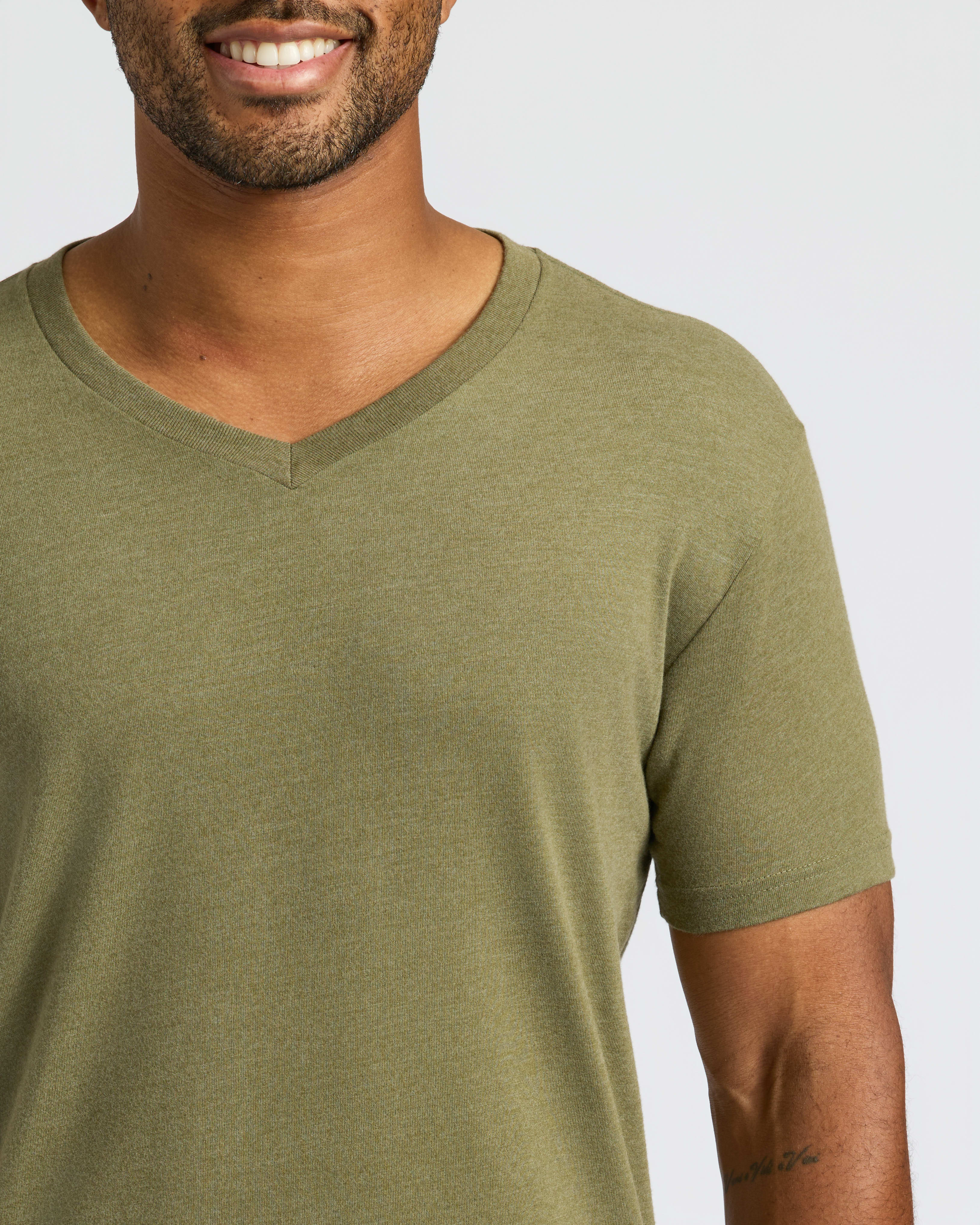 Military Green Classic V-Neck - Image 5