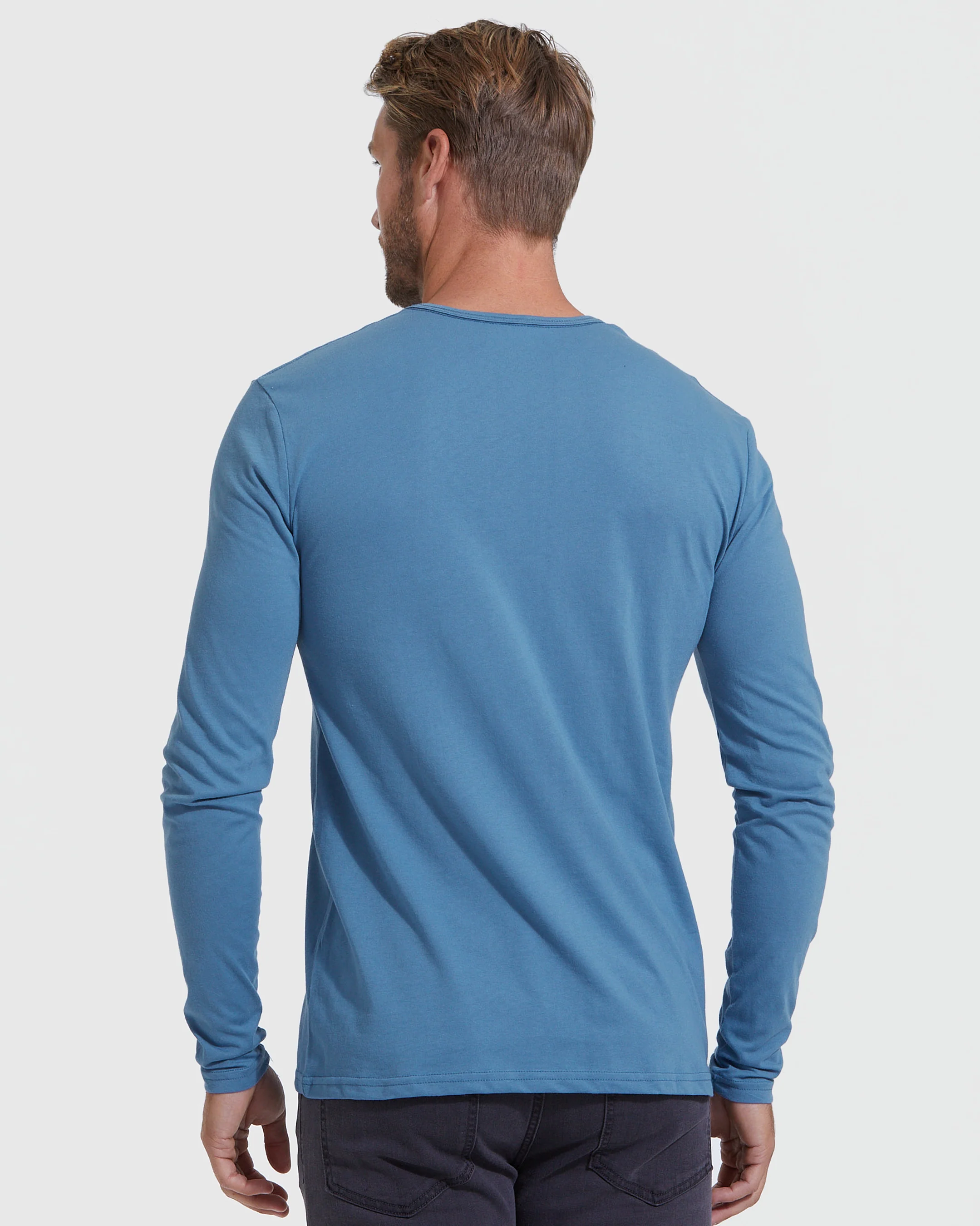 Indigo Classic Long Sleeve Henley - Image 3