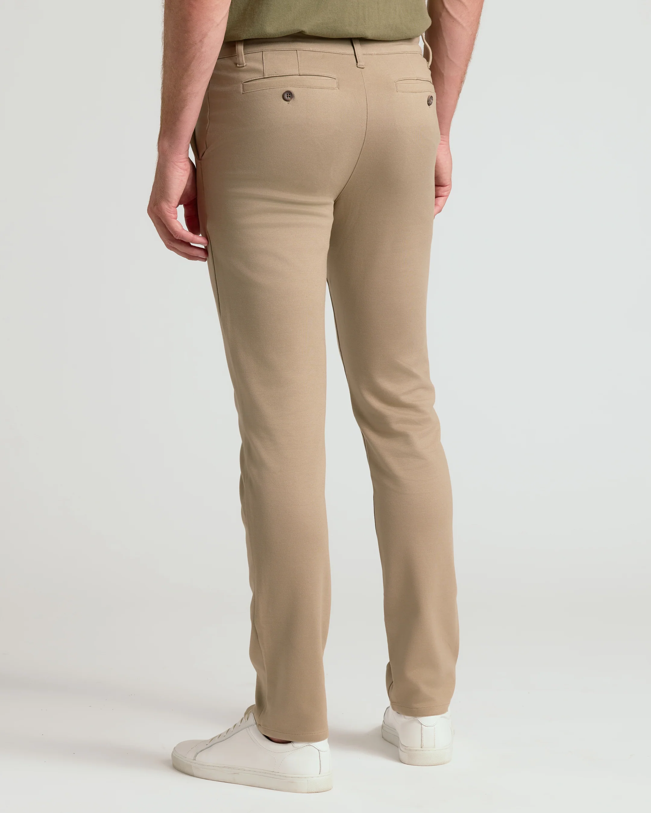 Khaki Slim Comfort Knit Chino Pant - Image 3