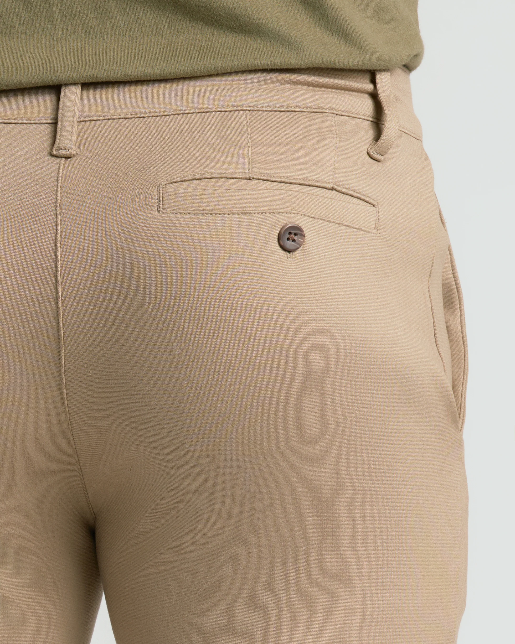 Khaki Slim Comfort Knit Chino Pant - Image 6