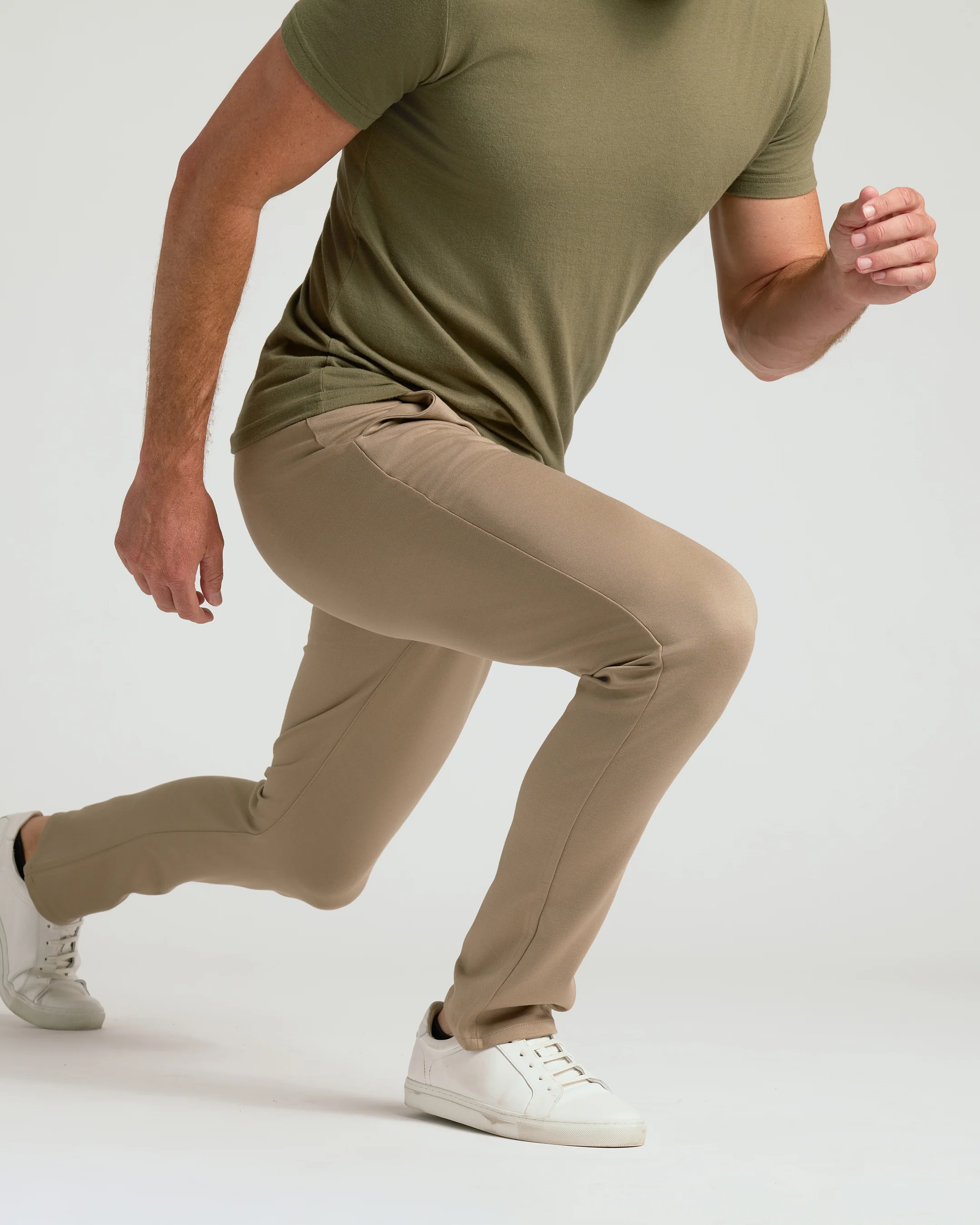 Khaki Slim Comfort Knit Chino Pant - Image 7