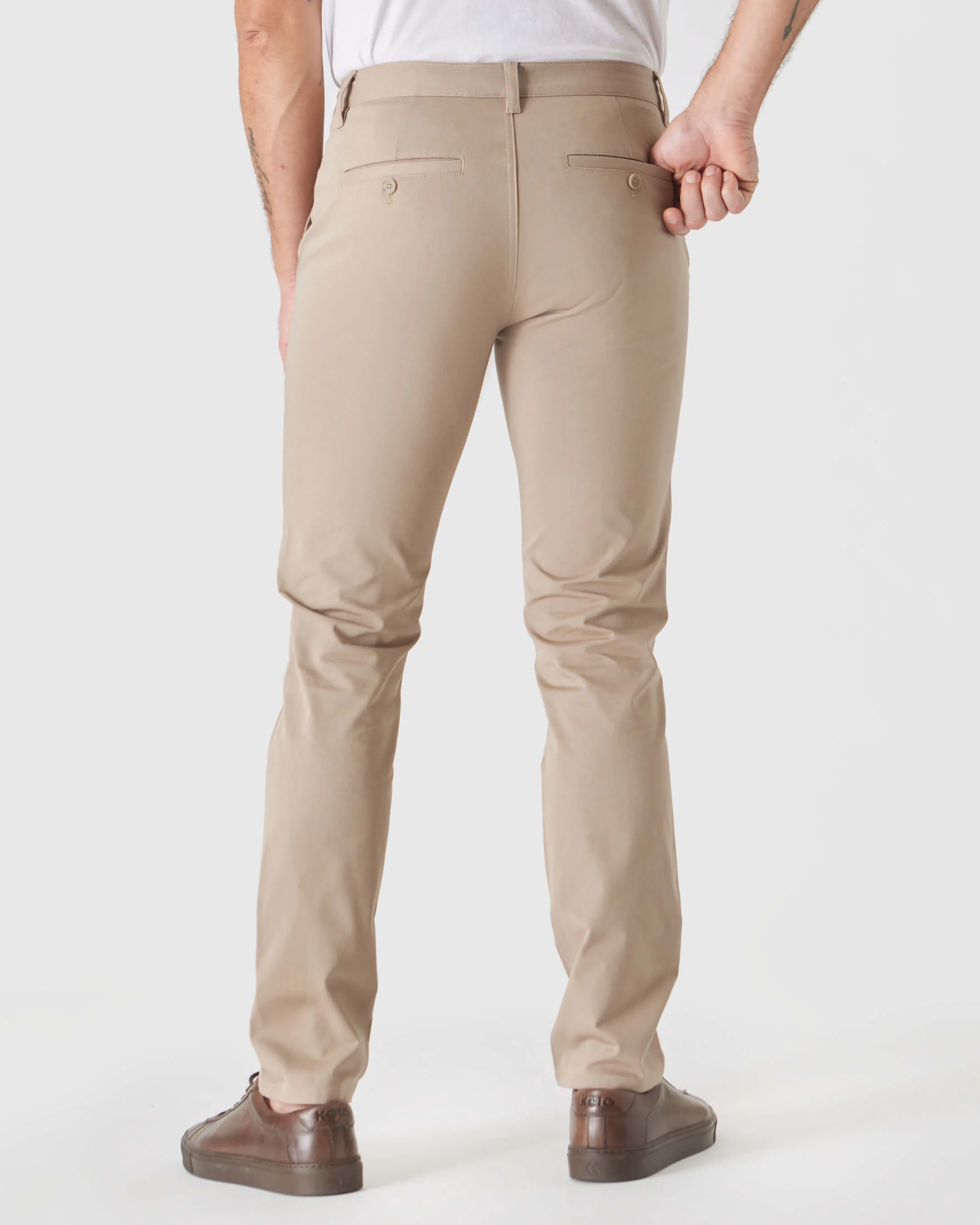 Khaki Slim Twill Chino Pant - Image 3