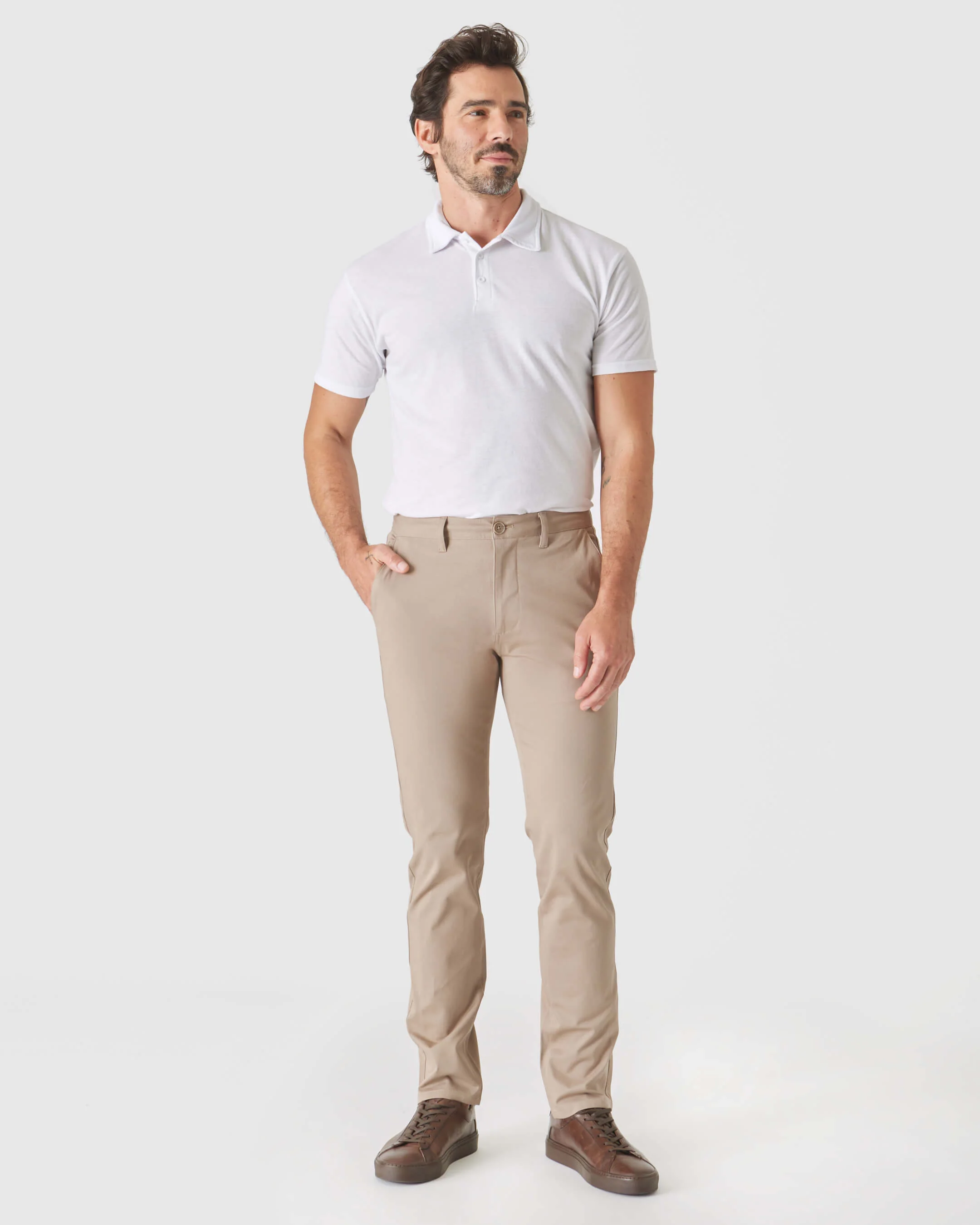 Khaki Slim Twill Chino Pant - Image 6