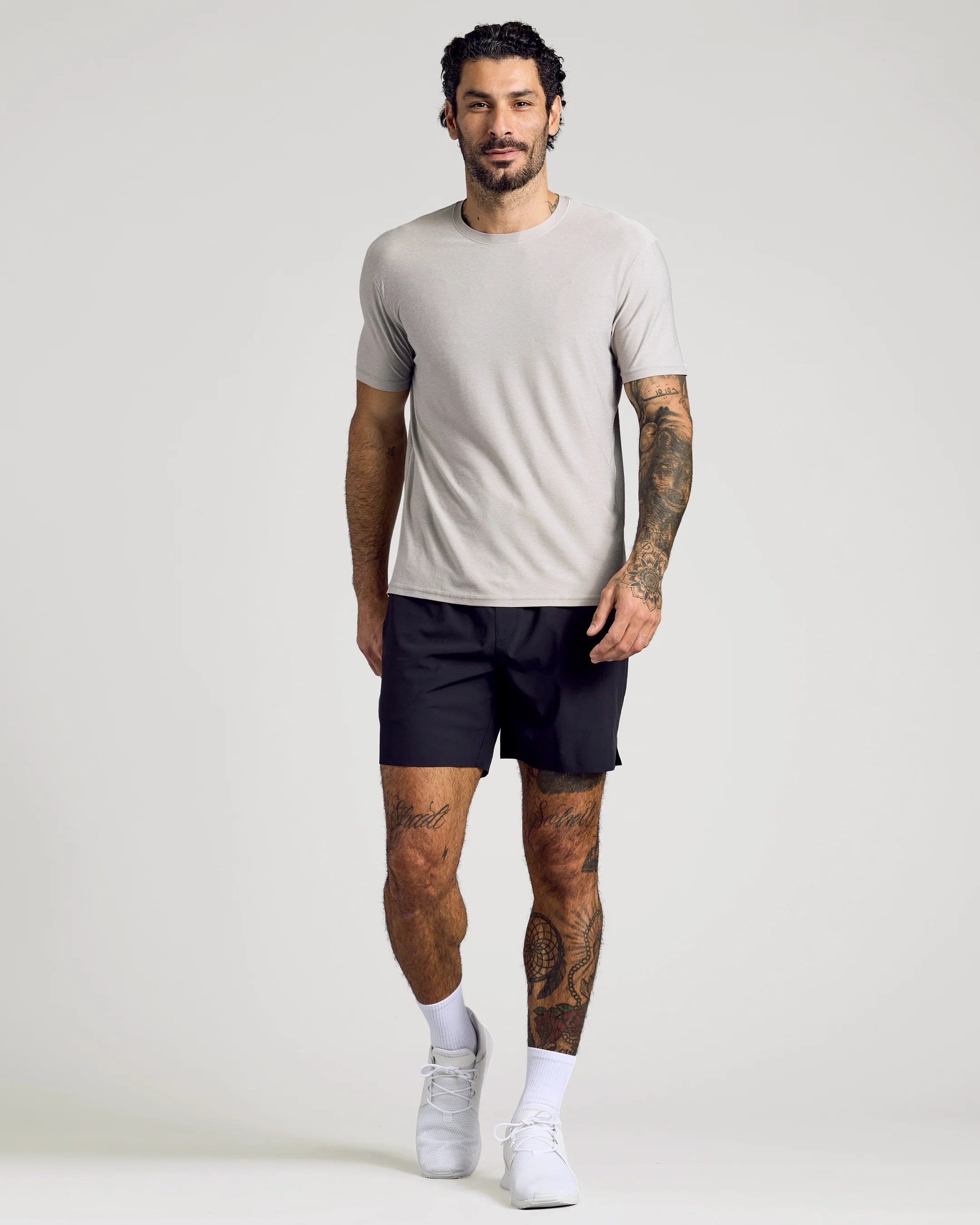 Light Heather Gray Active Crew Neck Tee - Image 3