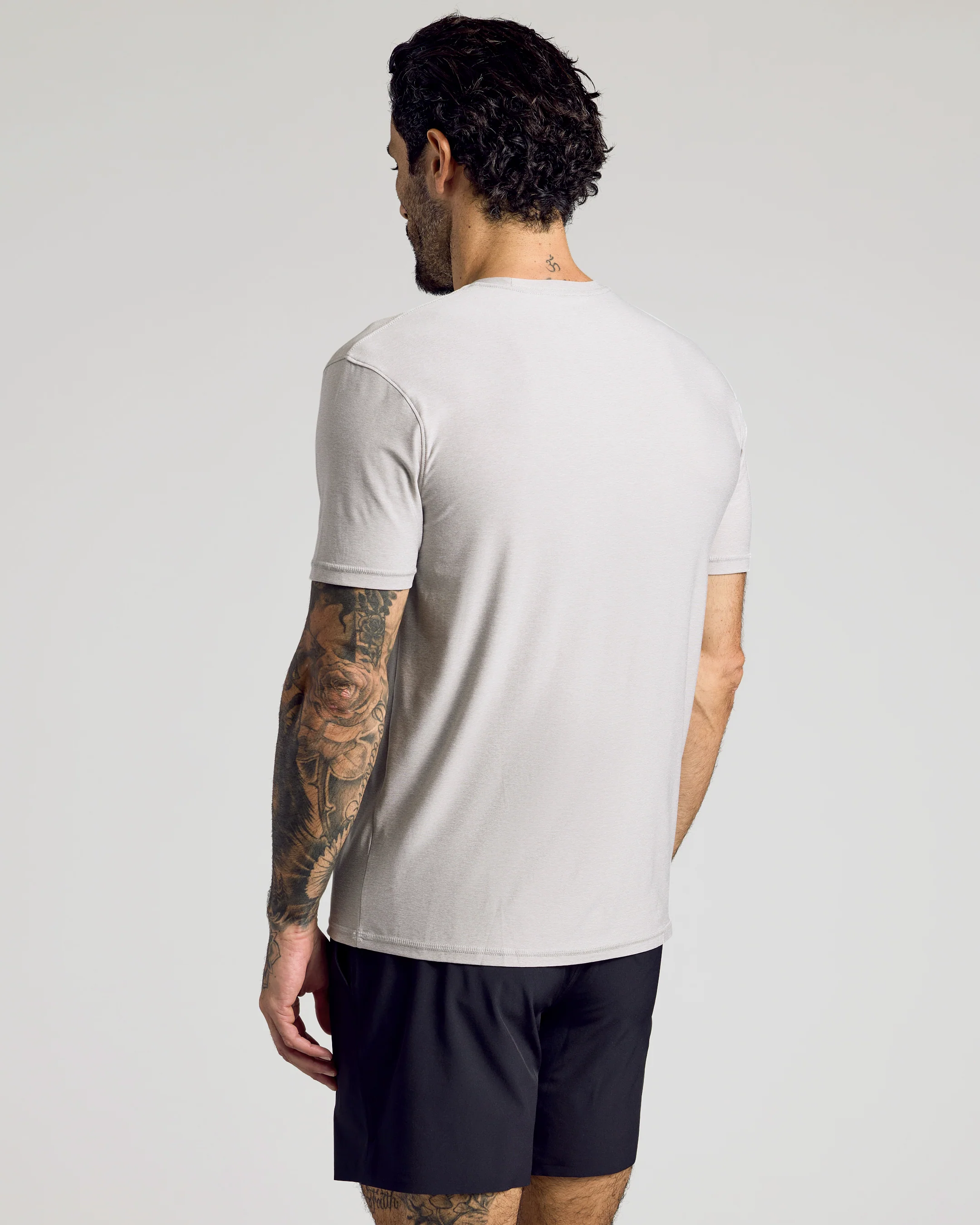 Light Heather Gray Active Crew Neck Tee - Image 4