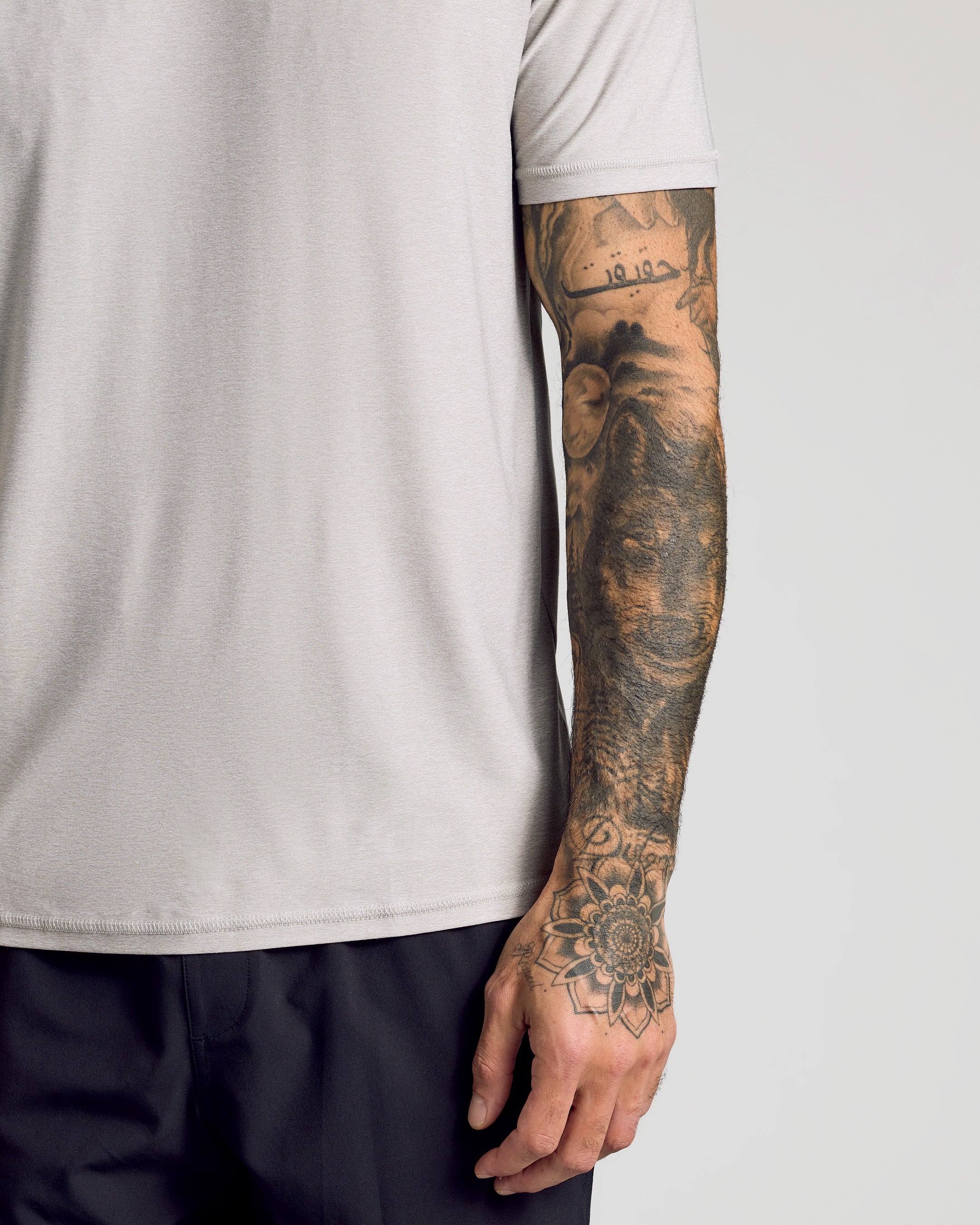 Light Heather Gray Active Crew Neck Tee - Image 6