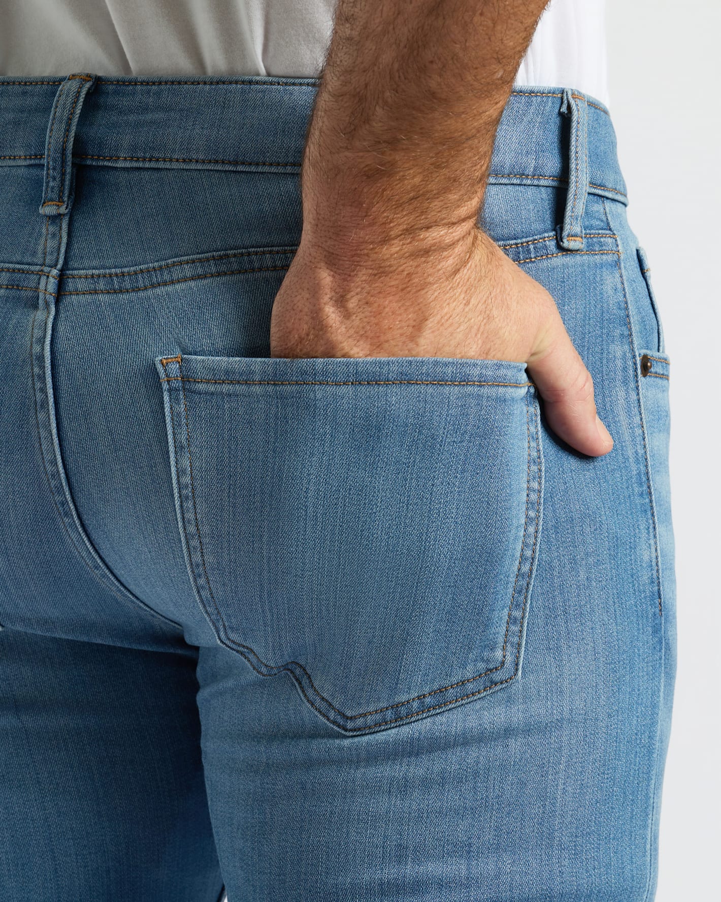 Medium Indigo Wash Slim Comfort Stretch Jeans - Image 8