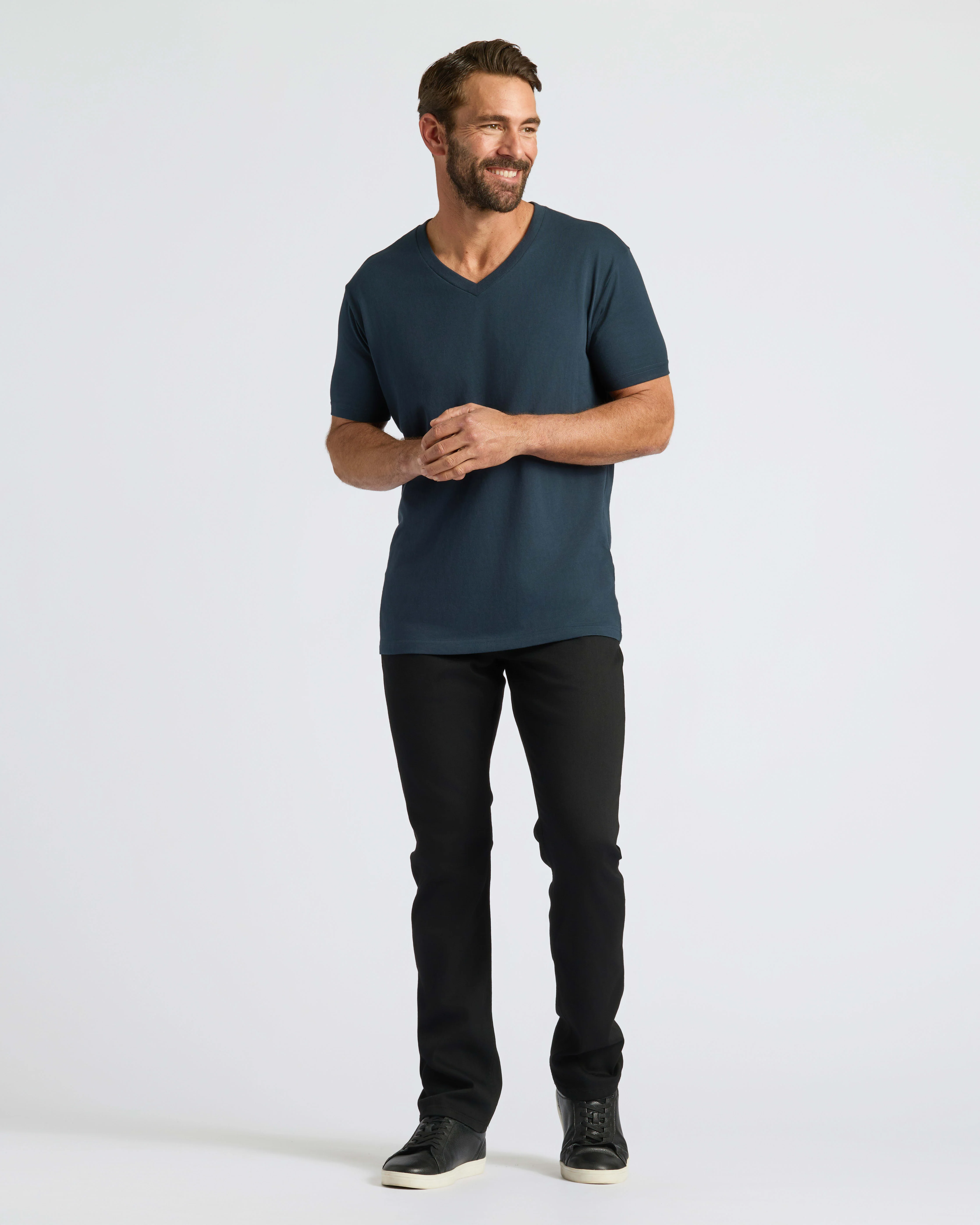 Navy Classic V-Neck - Image 3