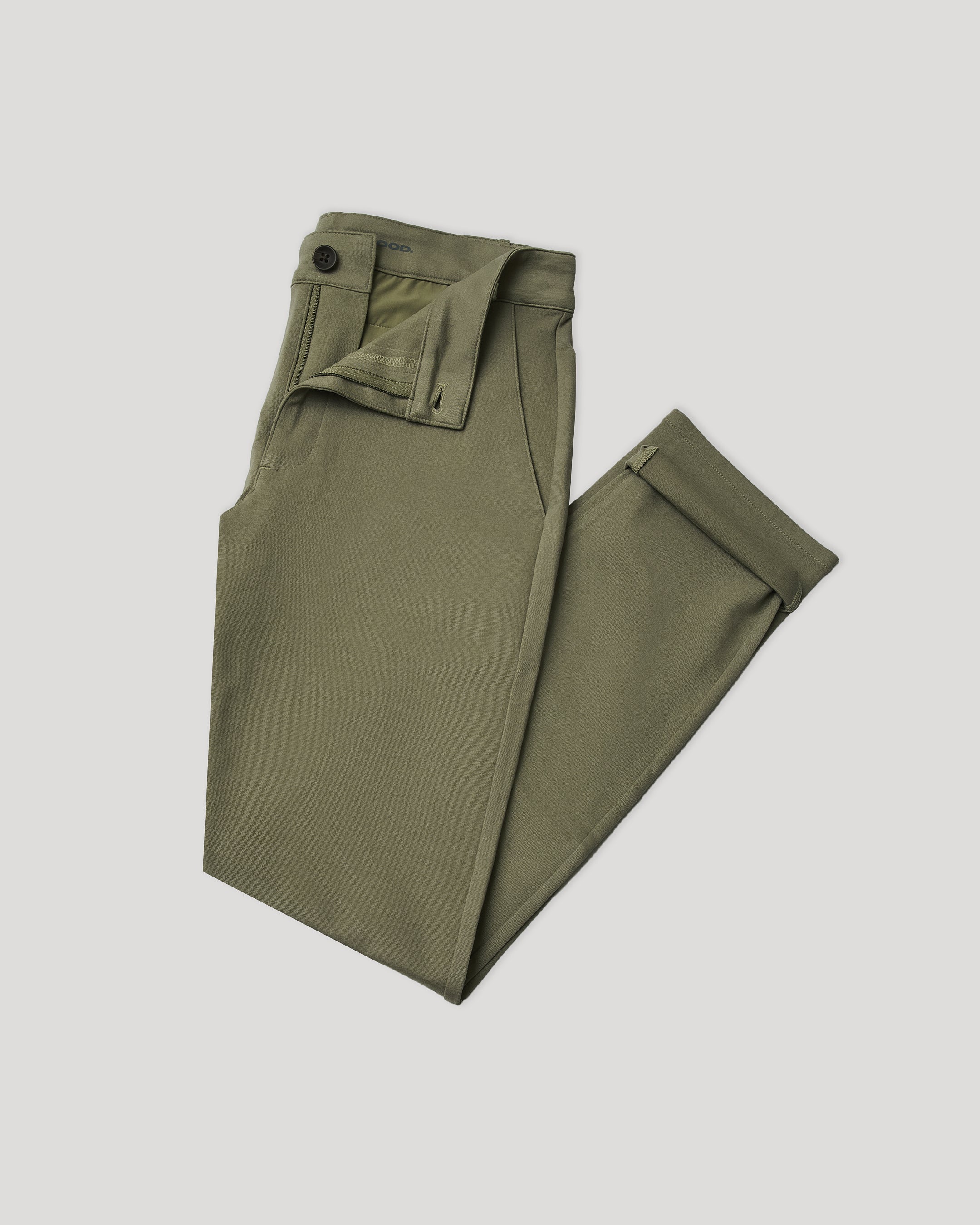 Military Green Slim Comfort Knit Chino Pant - Image 10